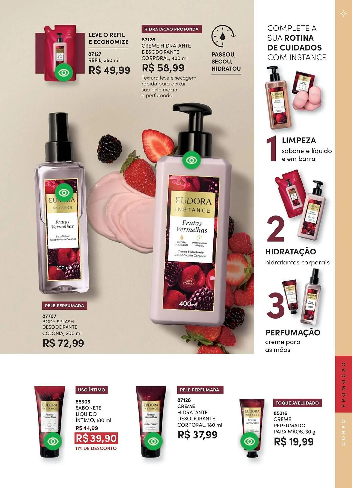 Encarte de Catálogo Eudora 1 de abril até 1 de maio 2026 - Pagina 109