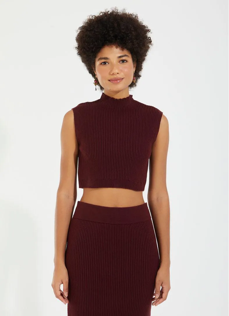 Blusa tricô colab camila coutinho vermelho