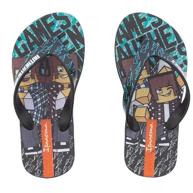 Chinelo Infantil Ipanema Authentic Games Preto