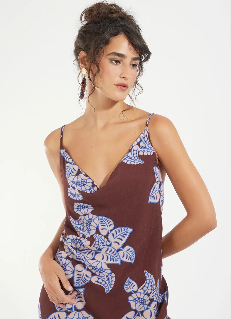 Vestido sleep dress estampado floral vintage