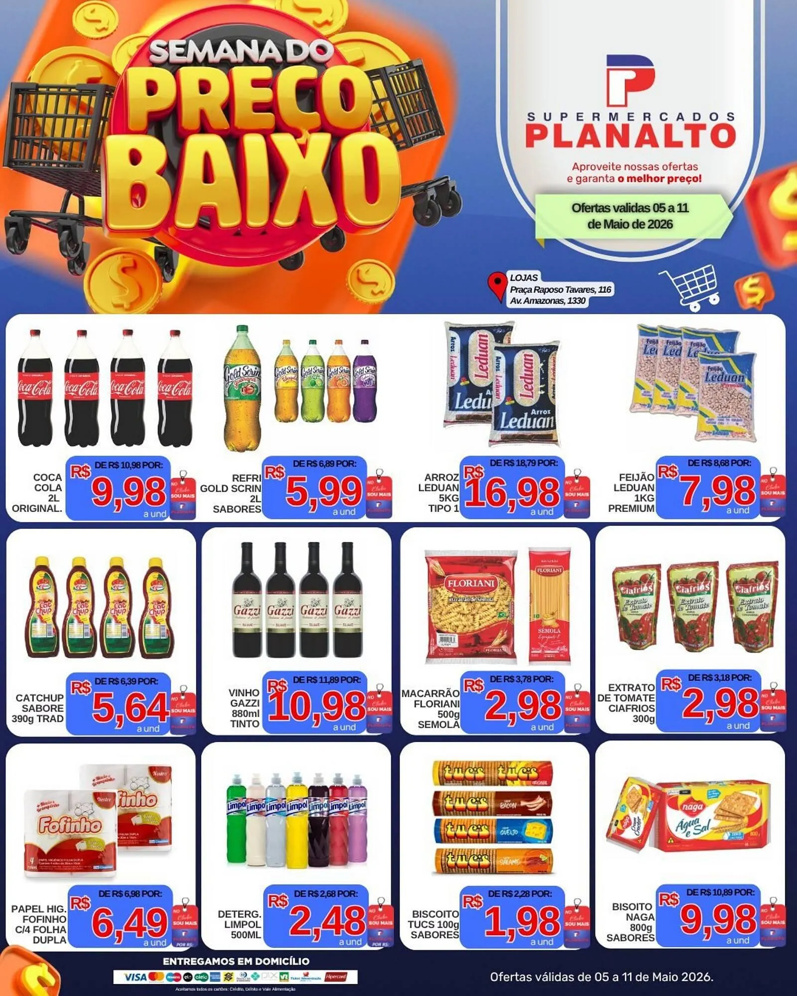 Encarte de Catálogo Supermercados Planalto 5 de maio até 11 de maio 2026 - Pagina 1