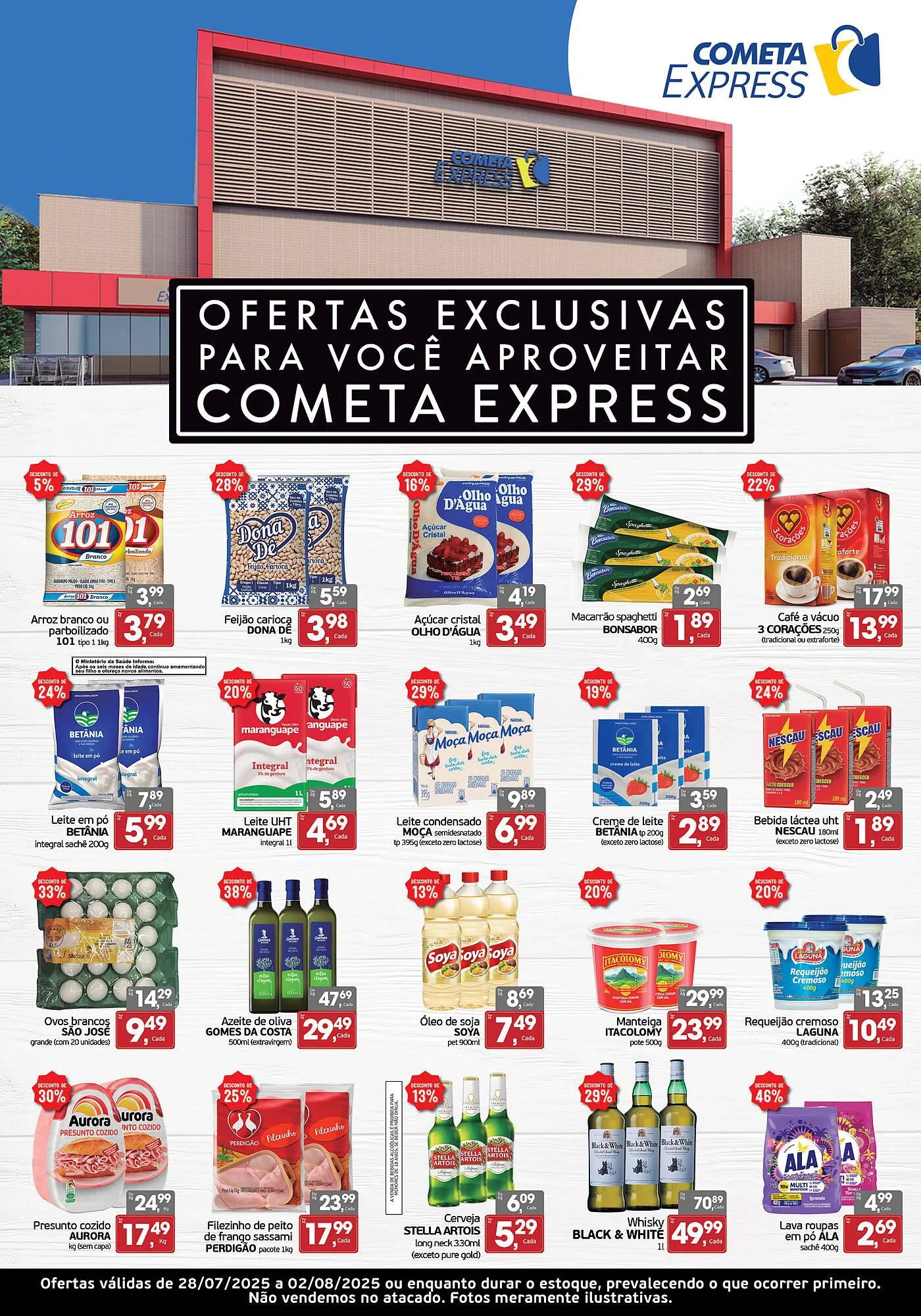 Encarte de Catálogo Cometa Supermercados 28 de julho até 2 de agosto 2025 - Pagina 1