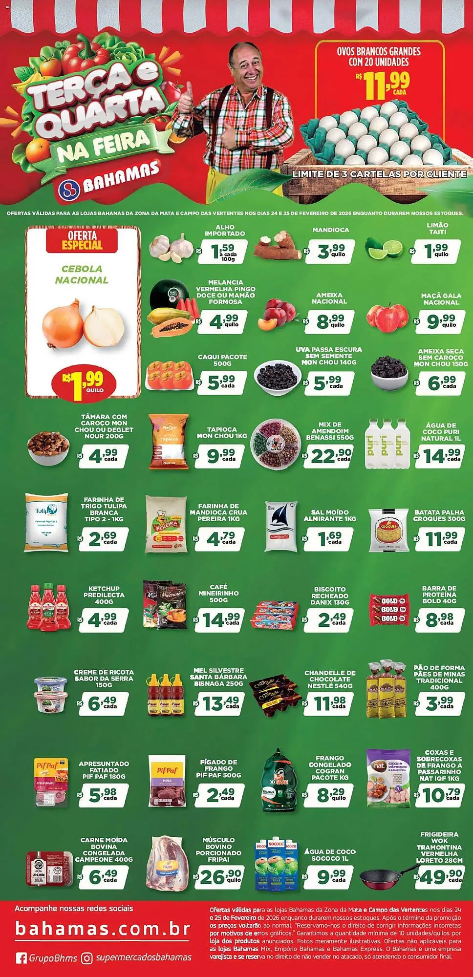 Encarte de Catálogo Bahamas Supermercados 24 de fevereiro até 25 de fevereiro 2026 - Pagina 1