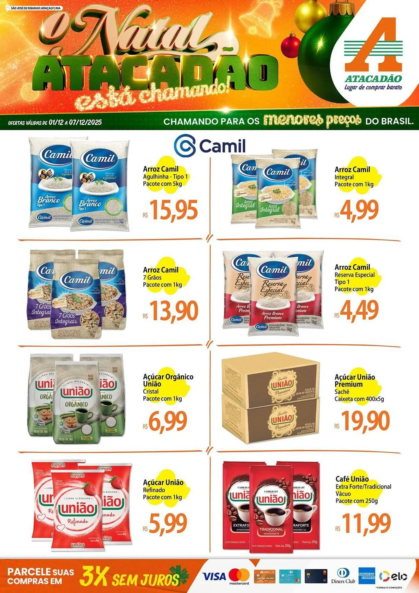 Encarte de Folheto Atacadão 1 de dezembro até 7 de dezembro 2025 - Pagina 1