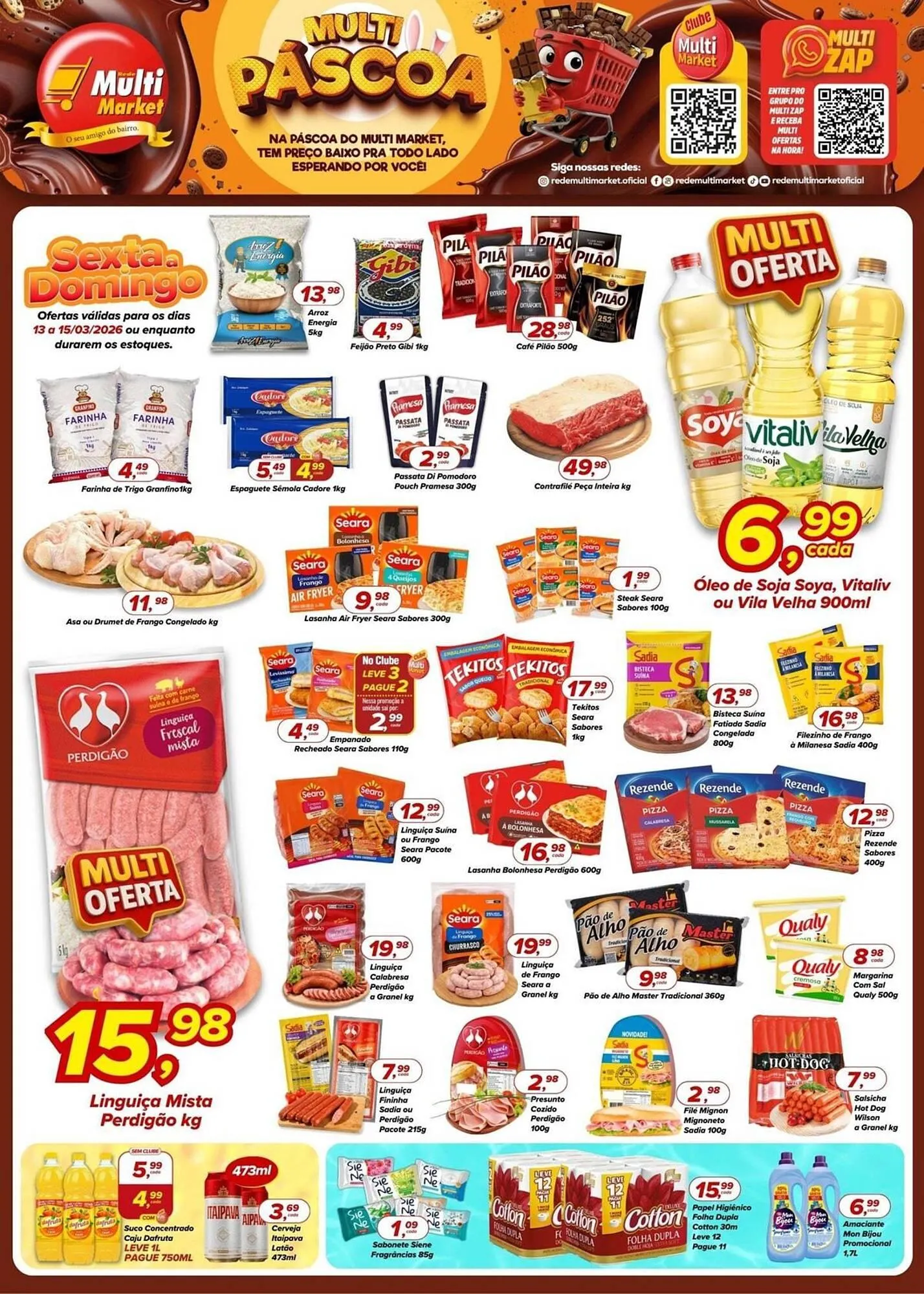 Encarte de Encarte Rede Multi Market 13 de março até 15 de março 2026 - Pagina 1