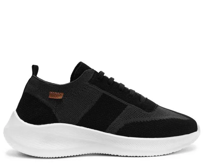 Tênis Preto Sporty Knit Essencial
