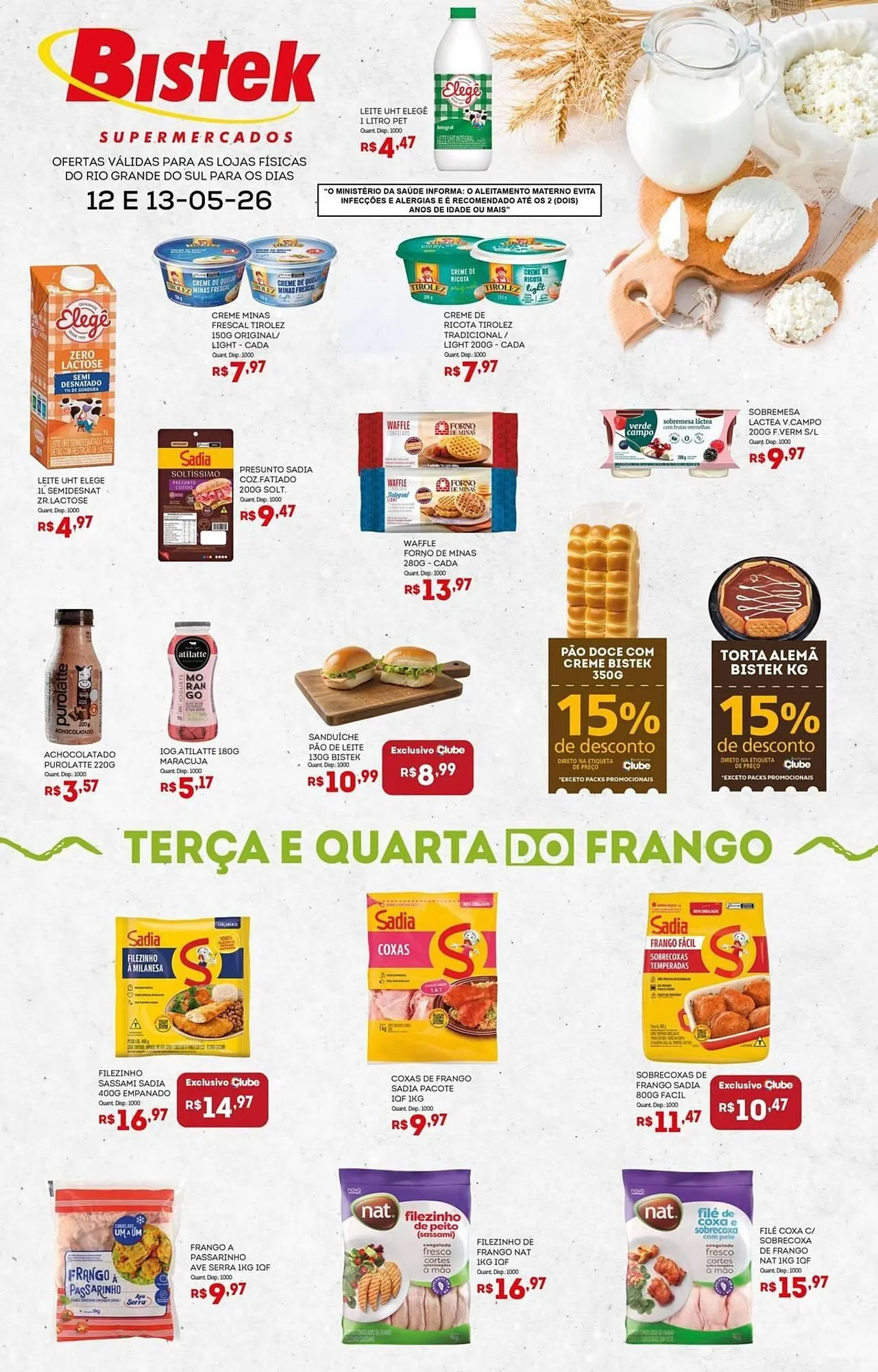 Encarte de Encarte Bistek Supermercados 12 de maio até 13 de maio 2026 - Pagina 1