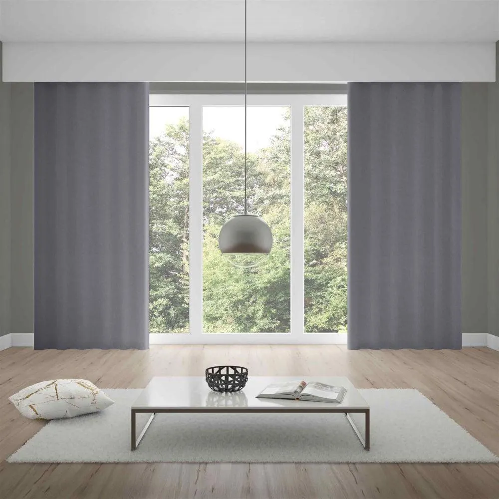 Cortina Pratika Lisa Slim 2,60X1,70M Com Forro - Titanio