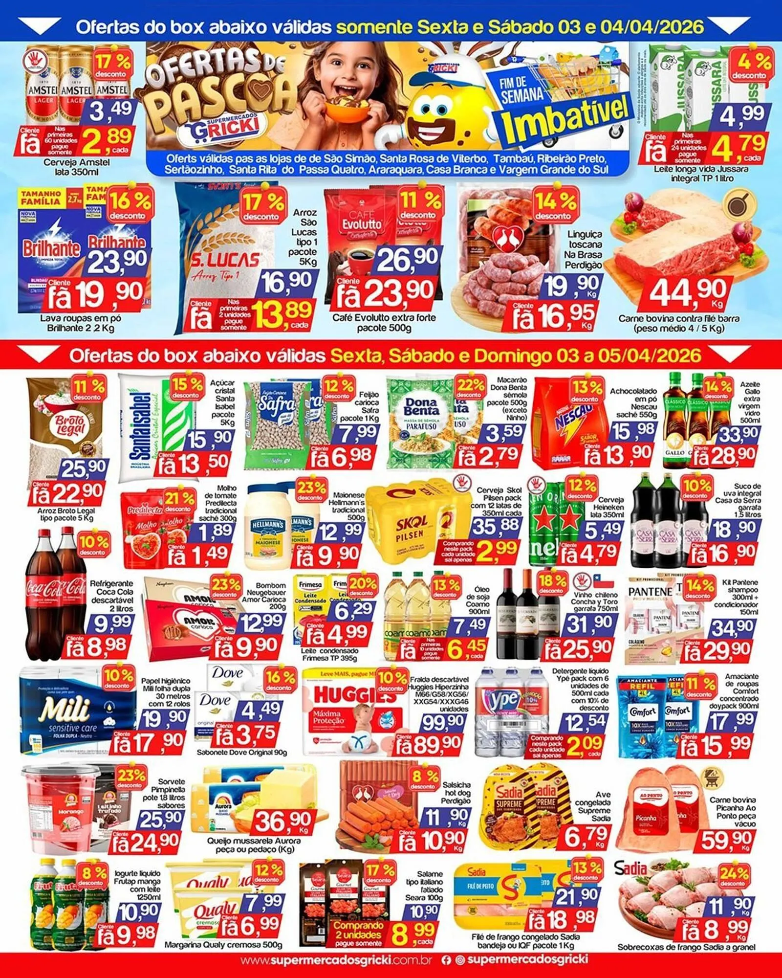 Encarte de Catálogo Supermercados Gricki 3 de abril até 5 de abril 2026 - Pagina 1