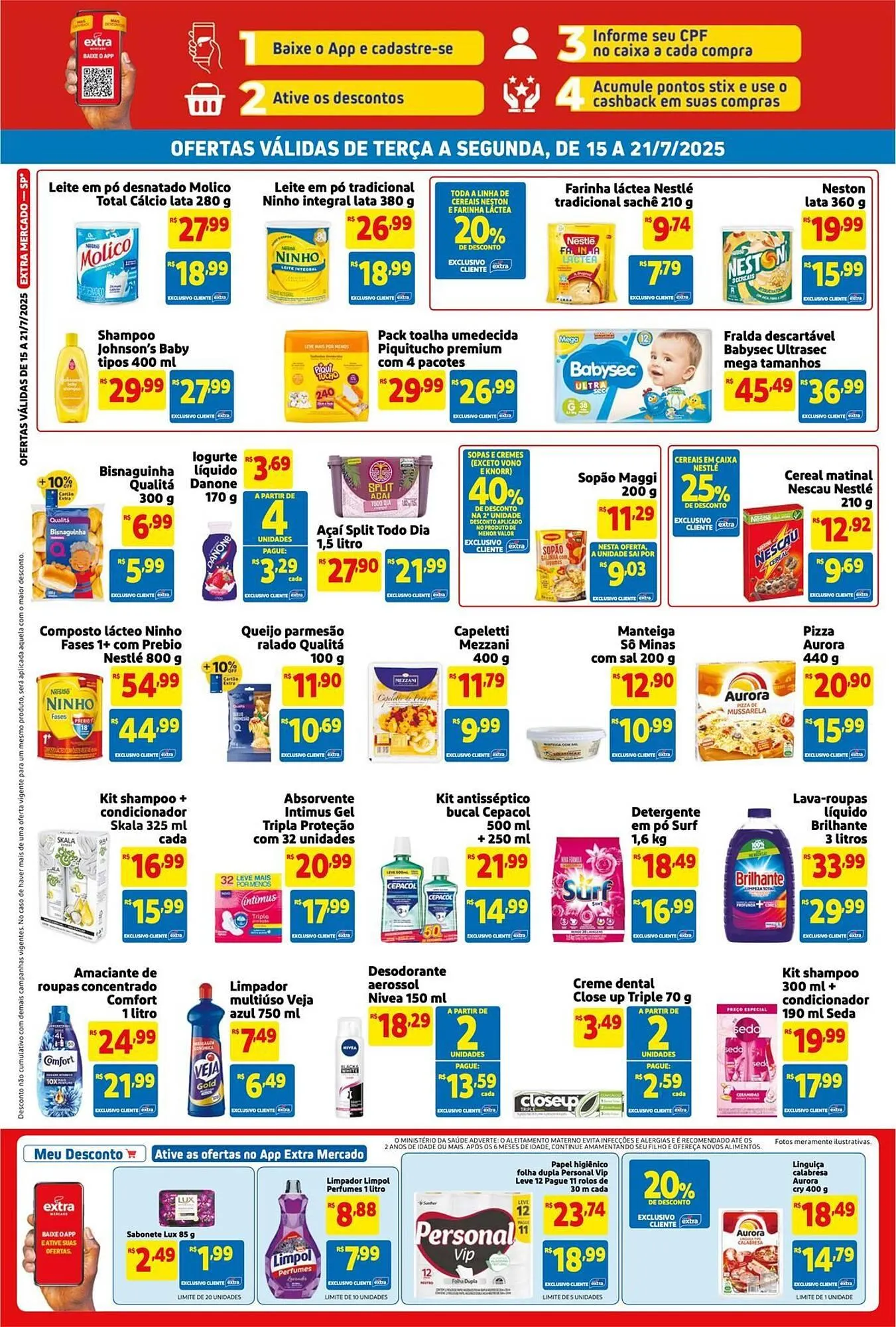 Encarte de Catálogo Mercado Extra 15 de julho até 21 de julho 2025 - Pagina 2