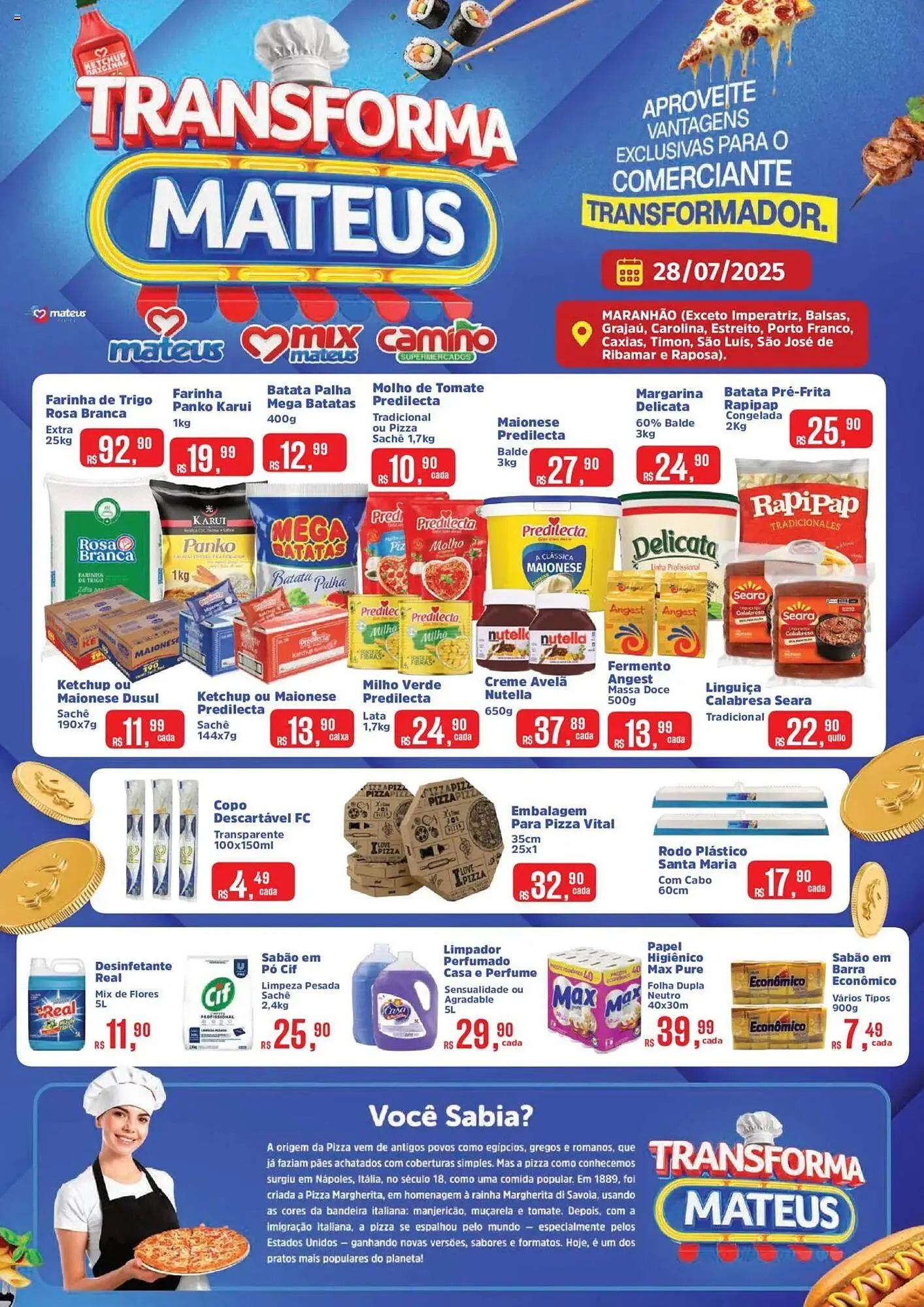 Encarte de Catálogo Supermercados Mateus 28 de julho até 28 de julho 2025 - Pagina 1