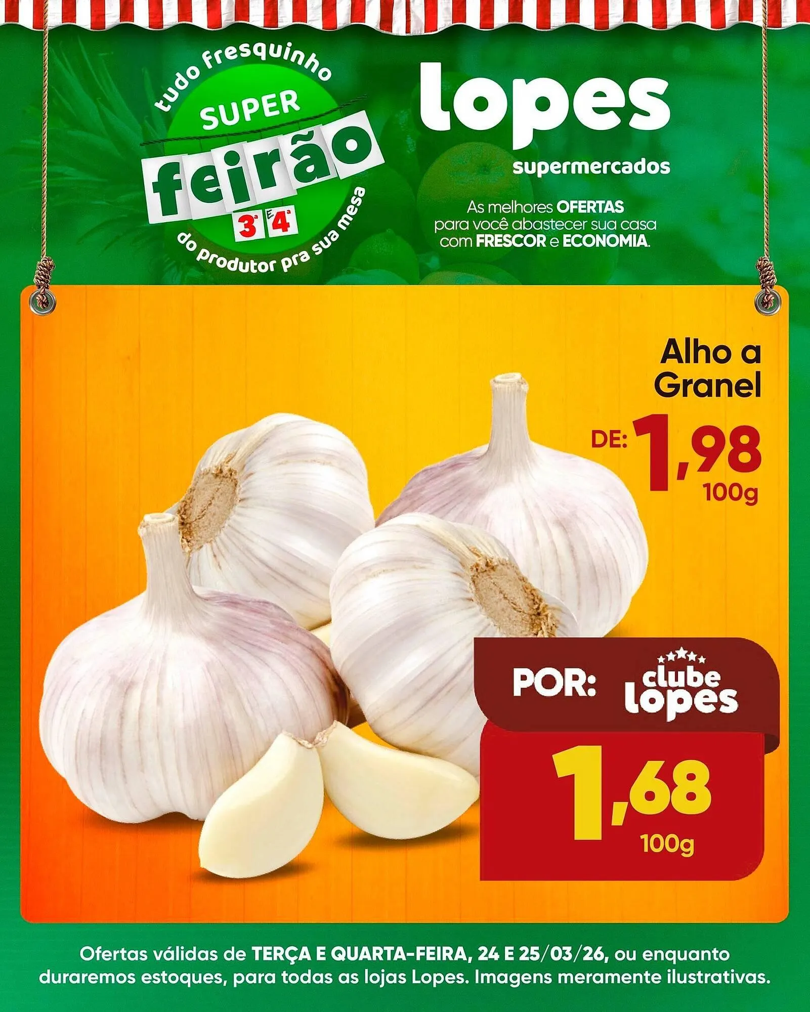 Encarte de Folheto Lopes Supermercados 24 de março até 25 de março 2026 - Pagina 1