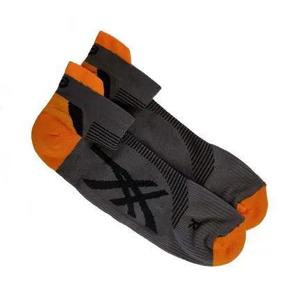 Meia ASICS Tech Single - Unissex - Cinza com Laranja