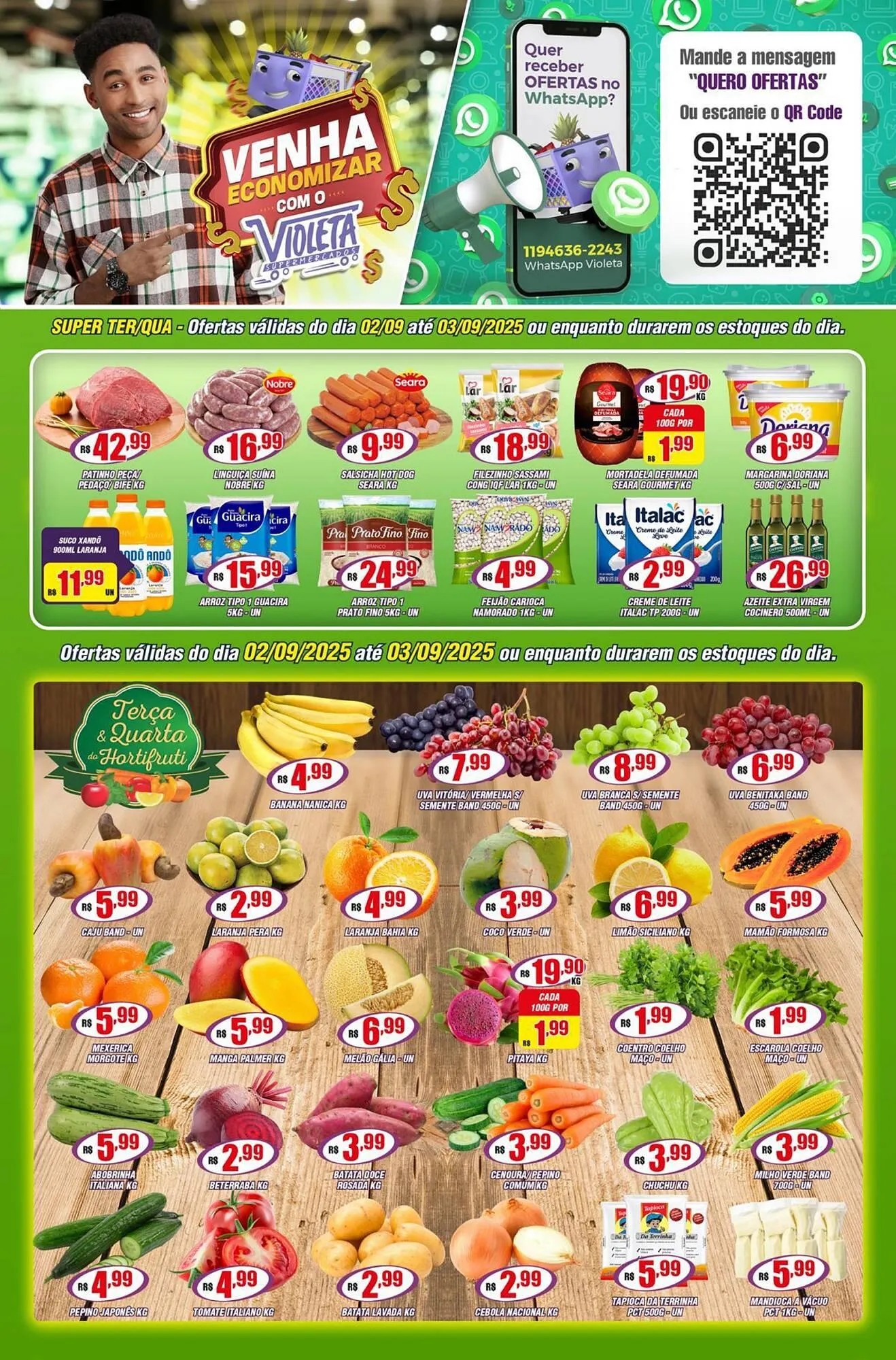Encarte de catálogo Violeta Supermercados 1 de setembro até 5 de setembro 2025 - Pagina 1