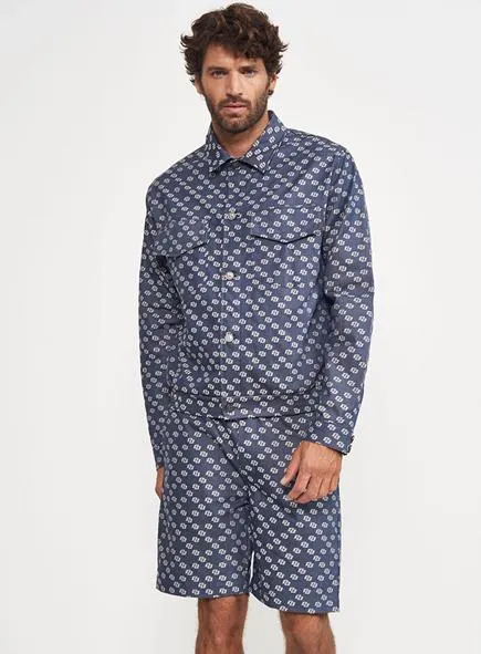 Bermuda Sarja Relax Estampada