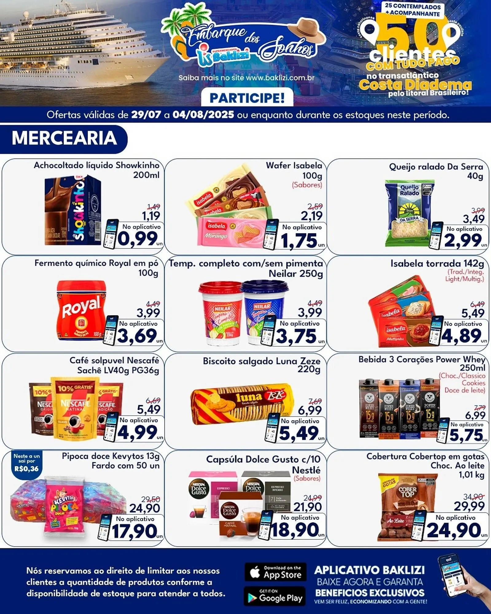 Encarte de Catálogo Supermercados Baklizi 29 de julho até 4 de agosto 2025 - Pagina 1