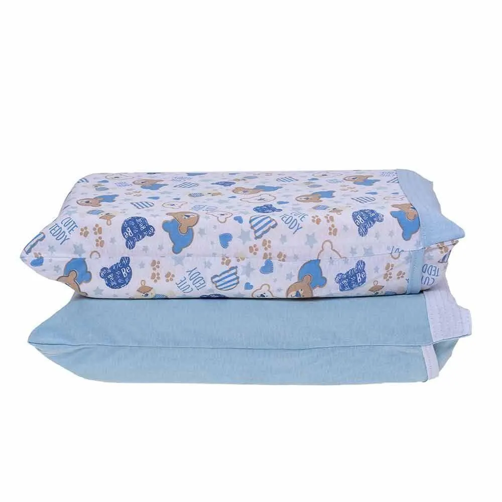 Jogo De Fronhas Para Berço 2 Pçs Havan Baby - Ursinho Azul