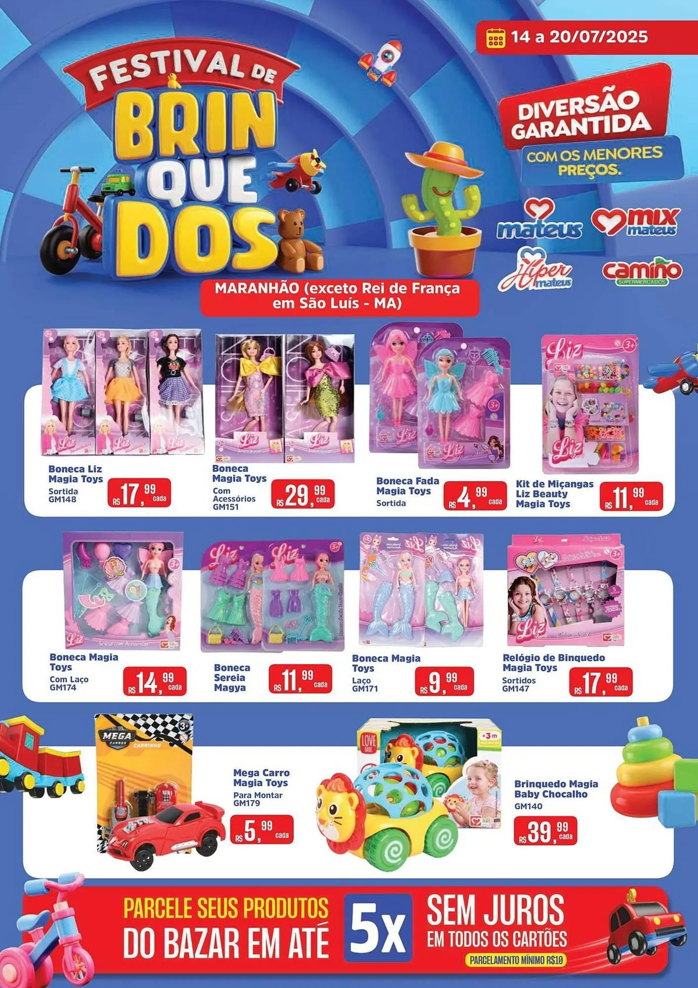 Encarte de Catálogo Supermercados Mateus 14 de julho até 20 de julho 2025 - Pagina 1