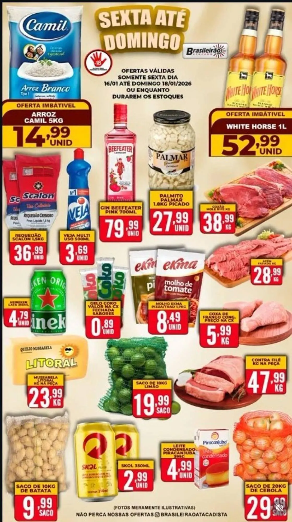 Encarte de Folheto Brasileirão Atacado 16 de janeiro até 18 de janeiro 2026 - Pagina 1