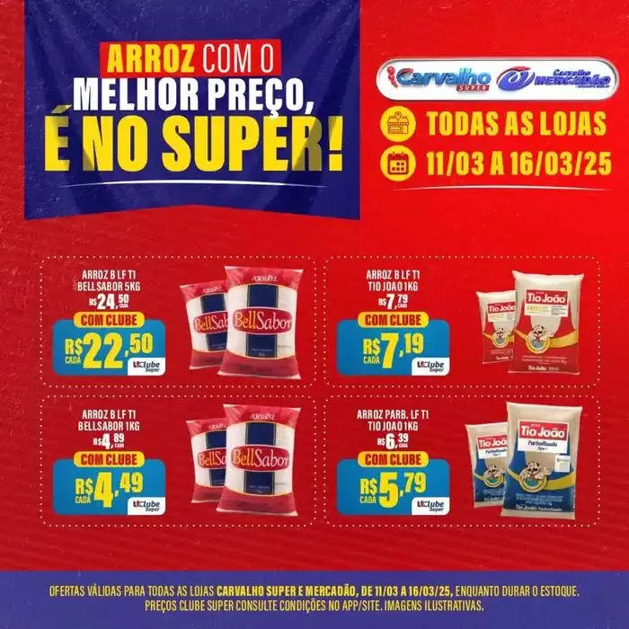Encarte de Encarte Carvalho Supermercado 11 de março até 16 de março 2025 - Pagina 1