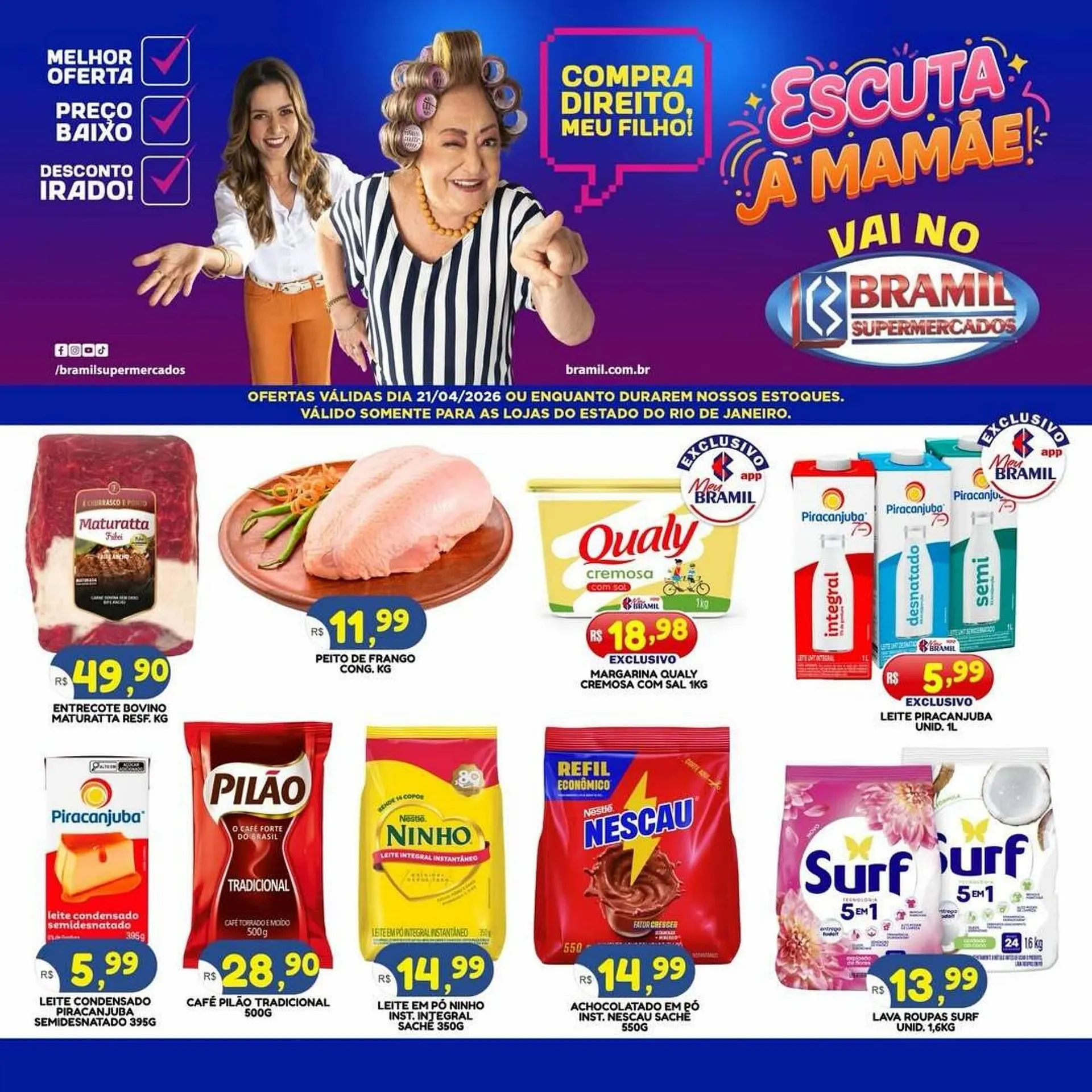 Encarte de Encarte Bramil Supermercados 21 de abril até 22 de abril 2026 - Pagina 1