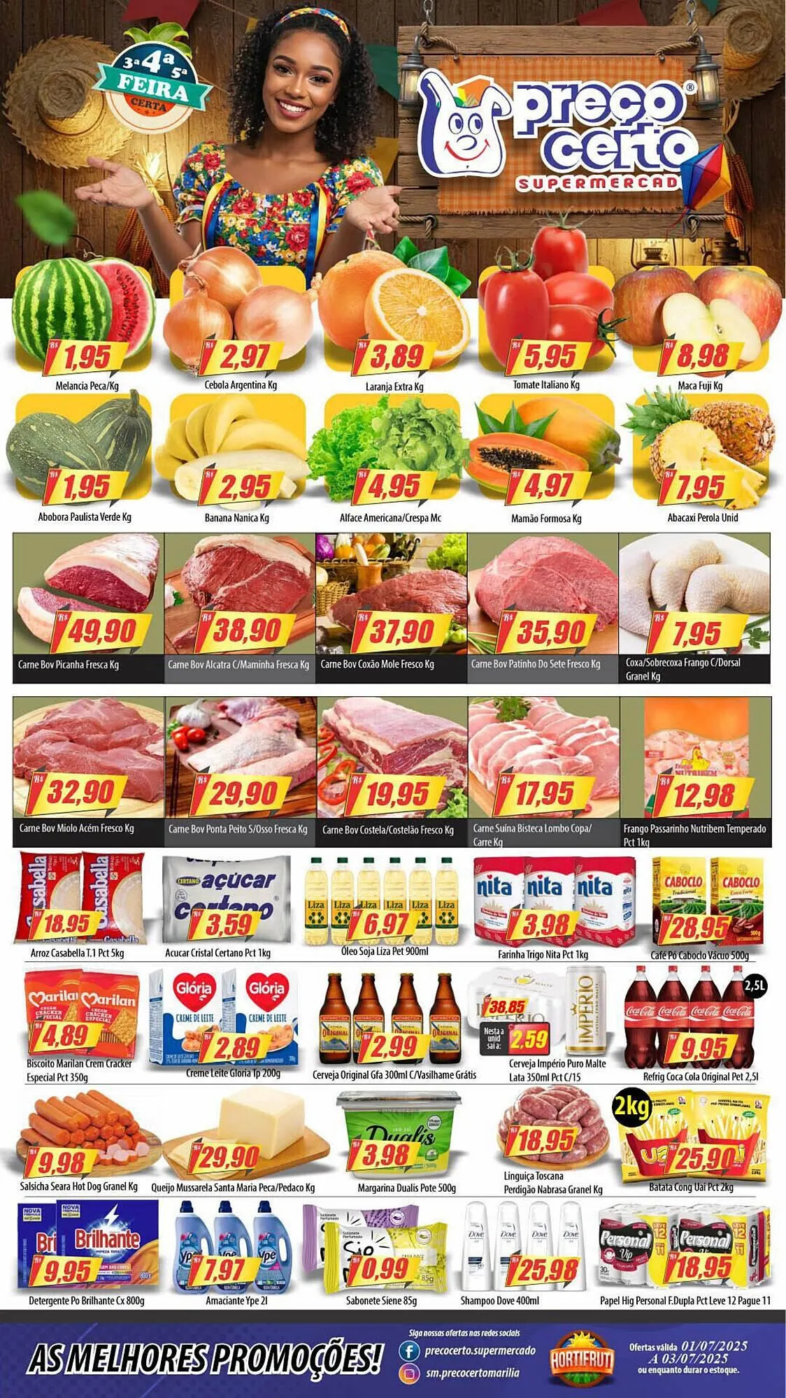 Encarte de Catálogo Preço Certo 1 de julho até 3 de julho 2025 - Pagina 1