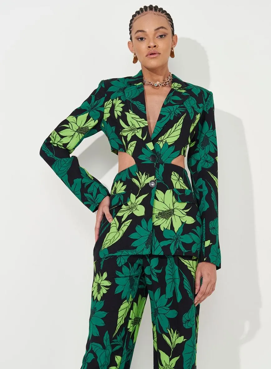 Blazer Com Cut Out In Natura