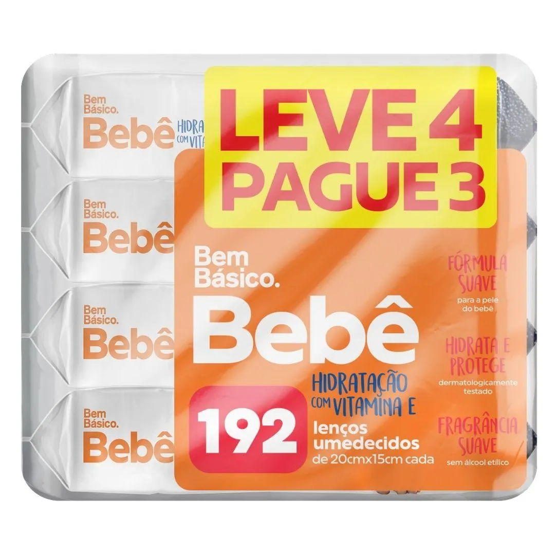 Lenço Umedecido Leve 4 Pague 3 - Bem Básico
