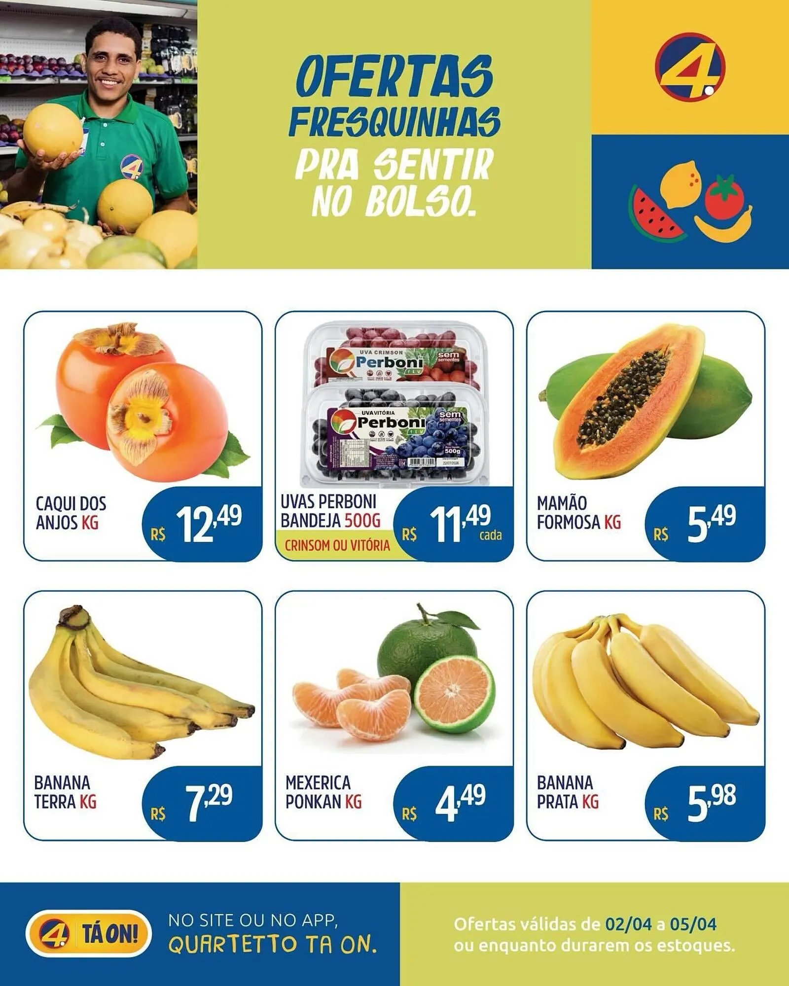 Encarte de Catálogo Quartetto Supermercados 2 de abril até 5 de abril 2026 - Pagina 1