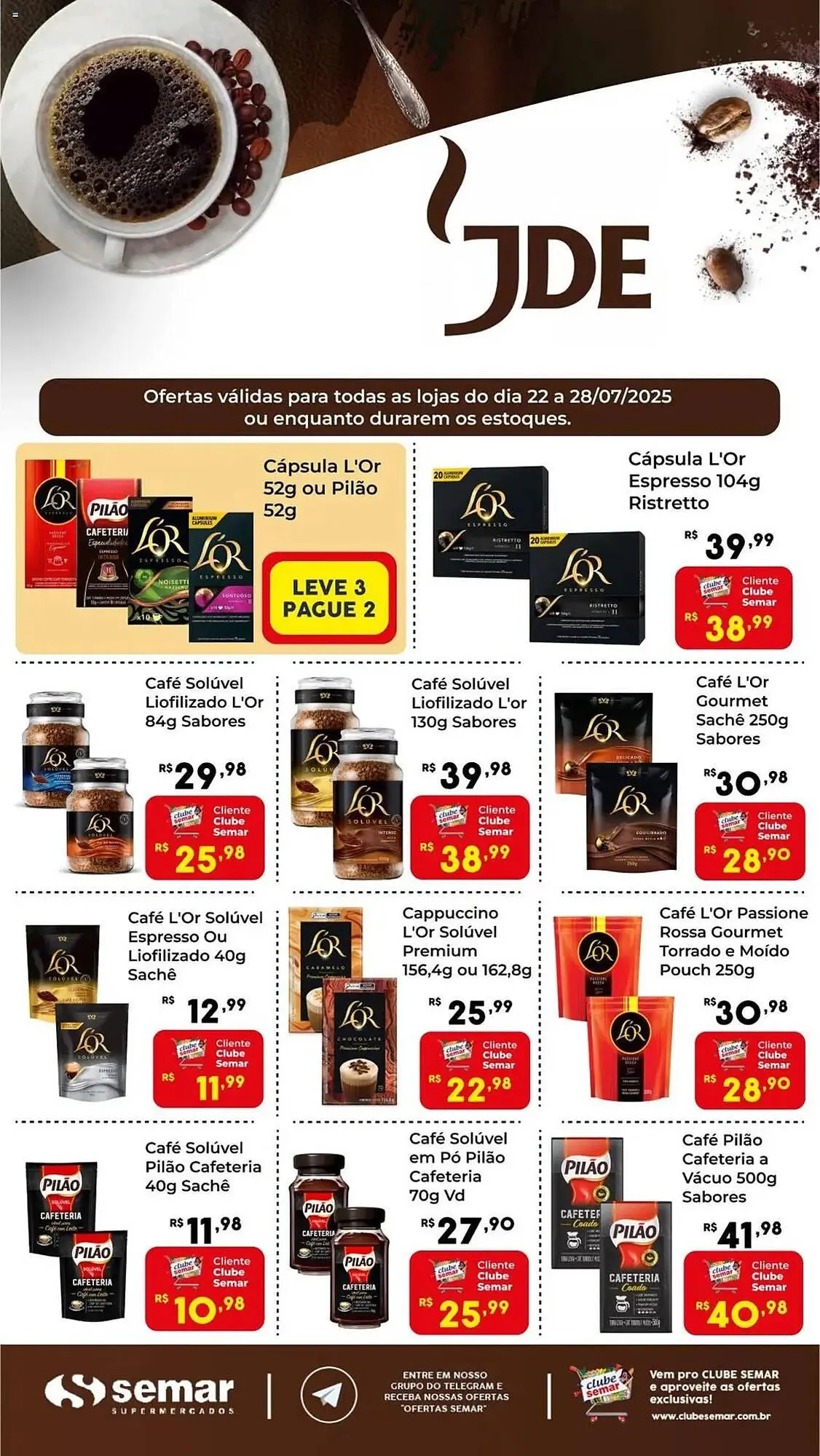 Encarte de Catálogo Semar Supermercado 22 de julho até 29 de julho 2025 - Pagina 1