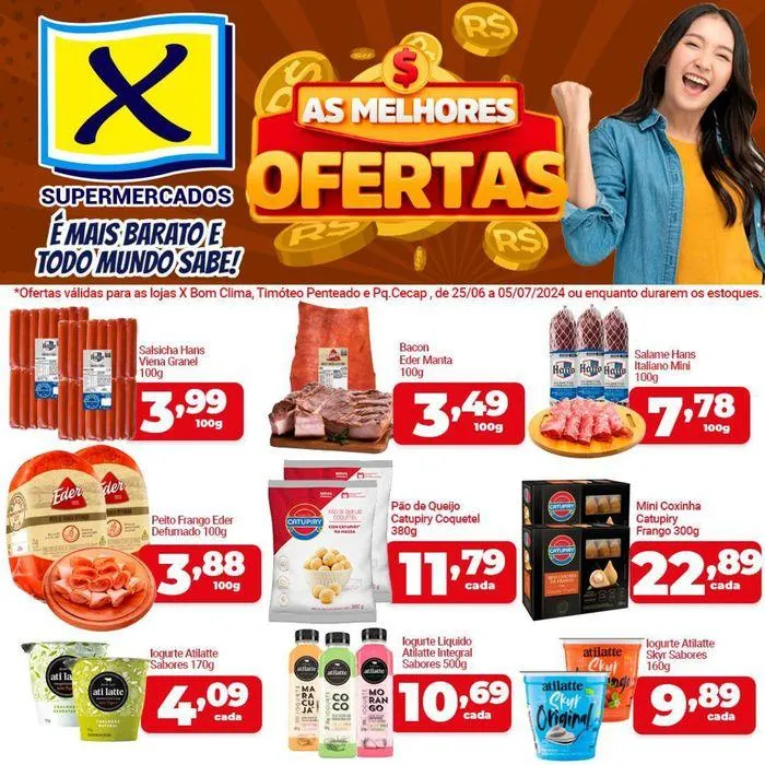 Encarte de Ofertas X Supermercados 26 de junho até 5 de julho 2024 - Pagina 1