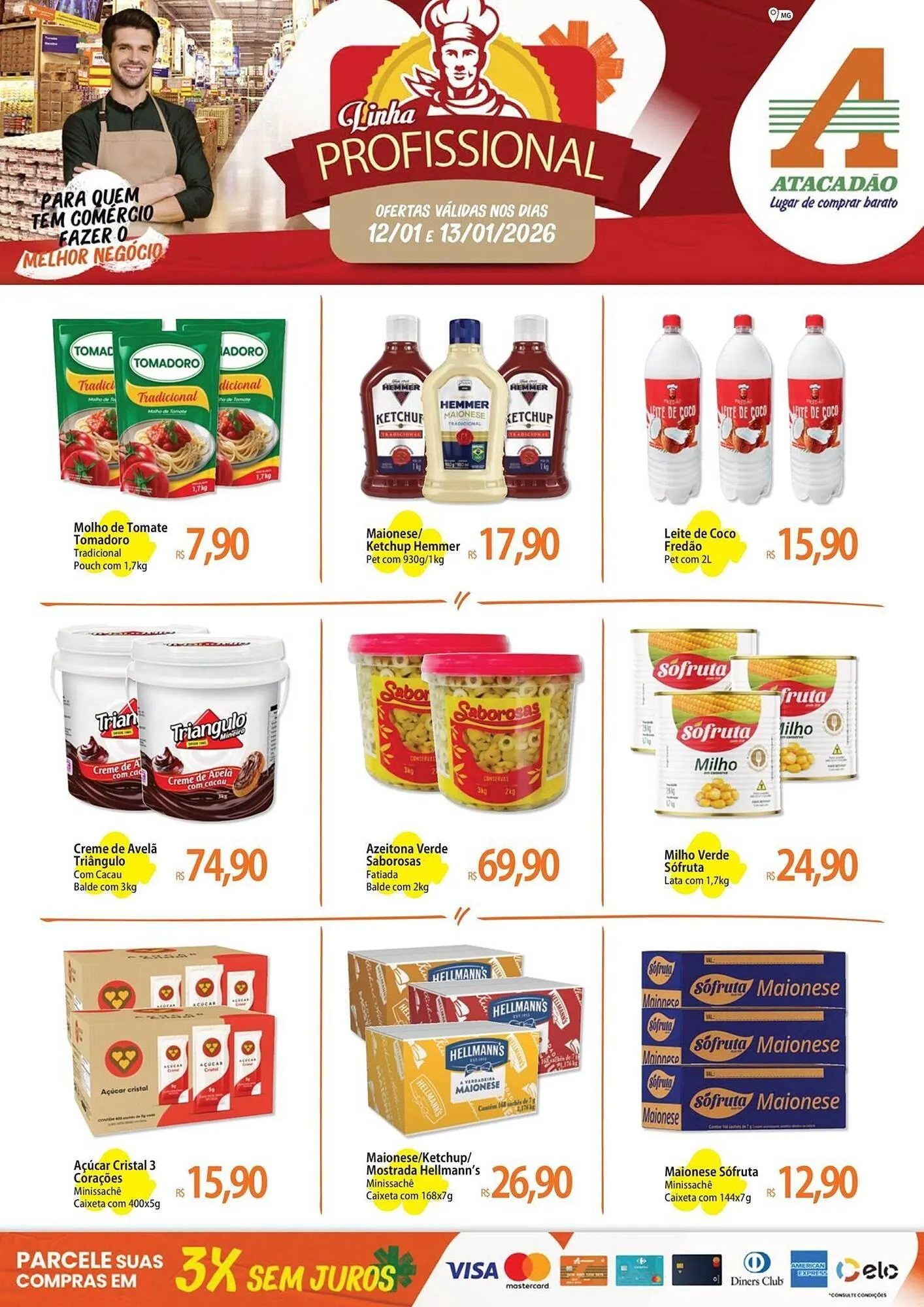 Encarte de Folheto Atacadão 12 de janeiro até 13 de janeiro 2026 - Pagina 1