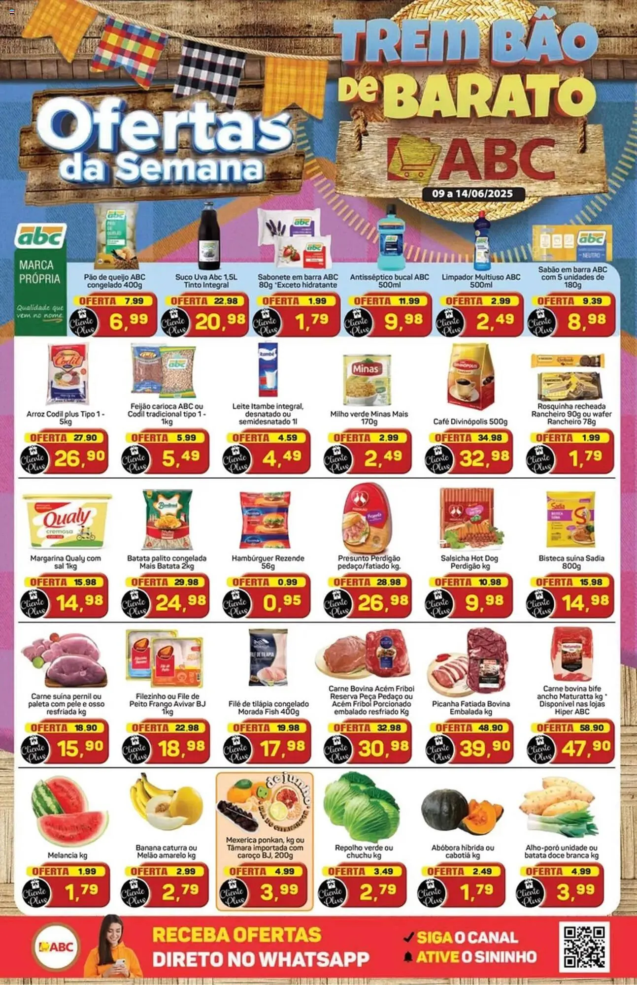 Encarte de Catálogo Supermercados ABC 9 de junho até 14 de junho 2025 - Pagina 1