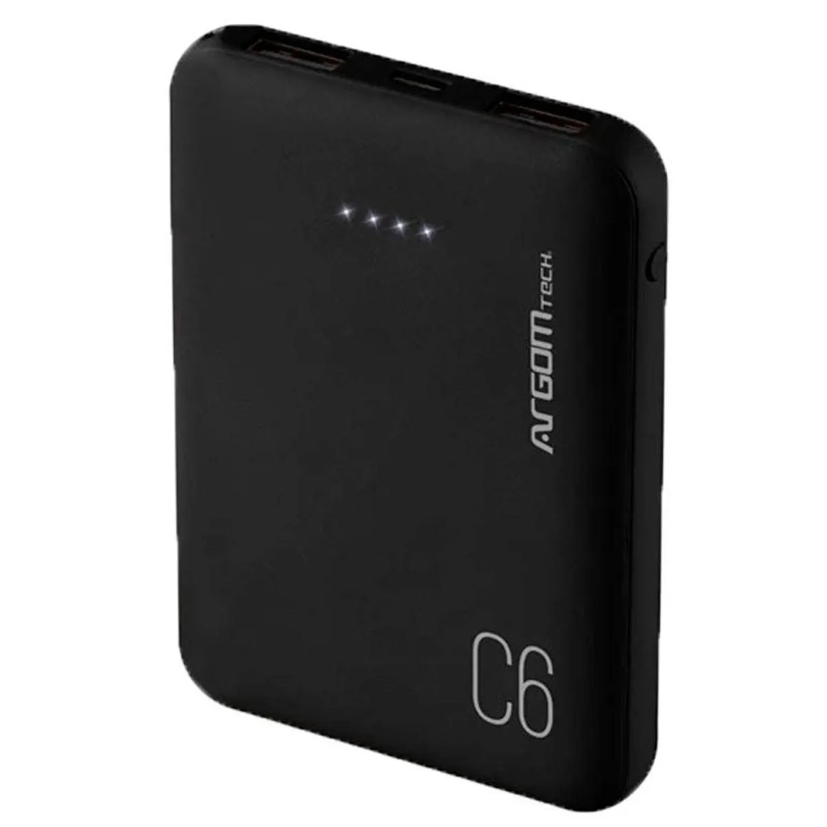 Carregador Portátil Argom USB/MicroUSB 6000mAh C6 Preto (MP)