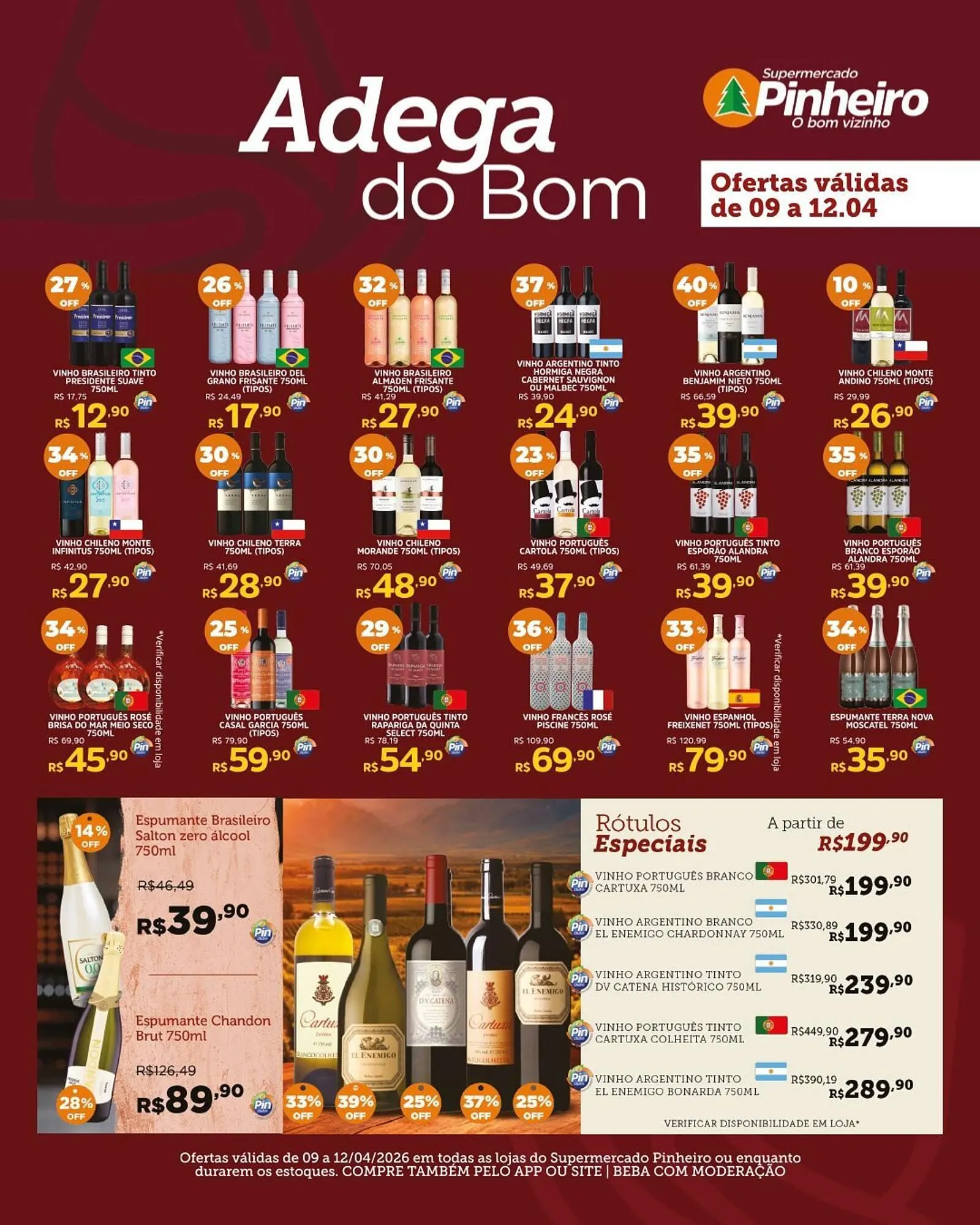 Encarte de Encarte Pinheiro Supermercado 9 de abril até 12 de abril 2026 - Pagina 2