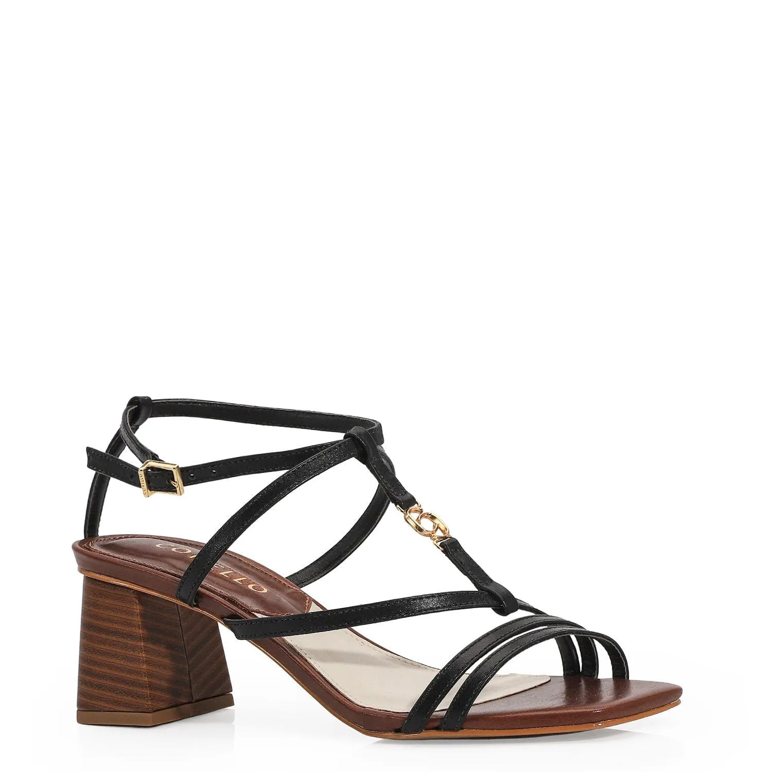 Sandália Couro Preto