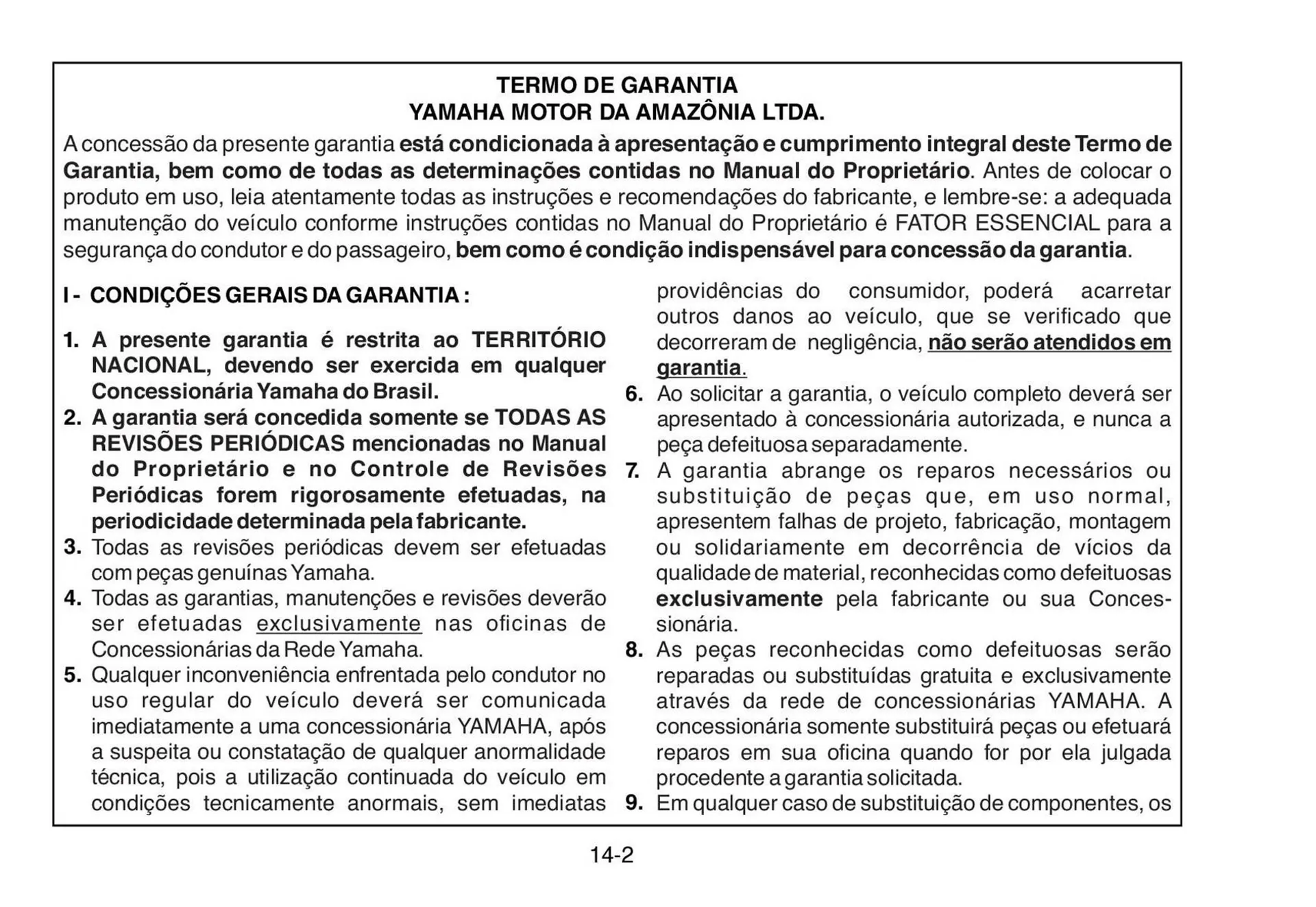 Encarte de Panfleto Yamaha 3 de fevereiro até 30 de junho 2027 - Pagina 134