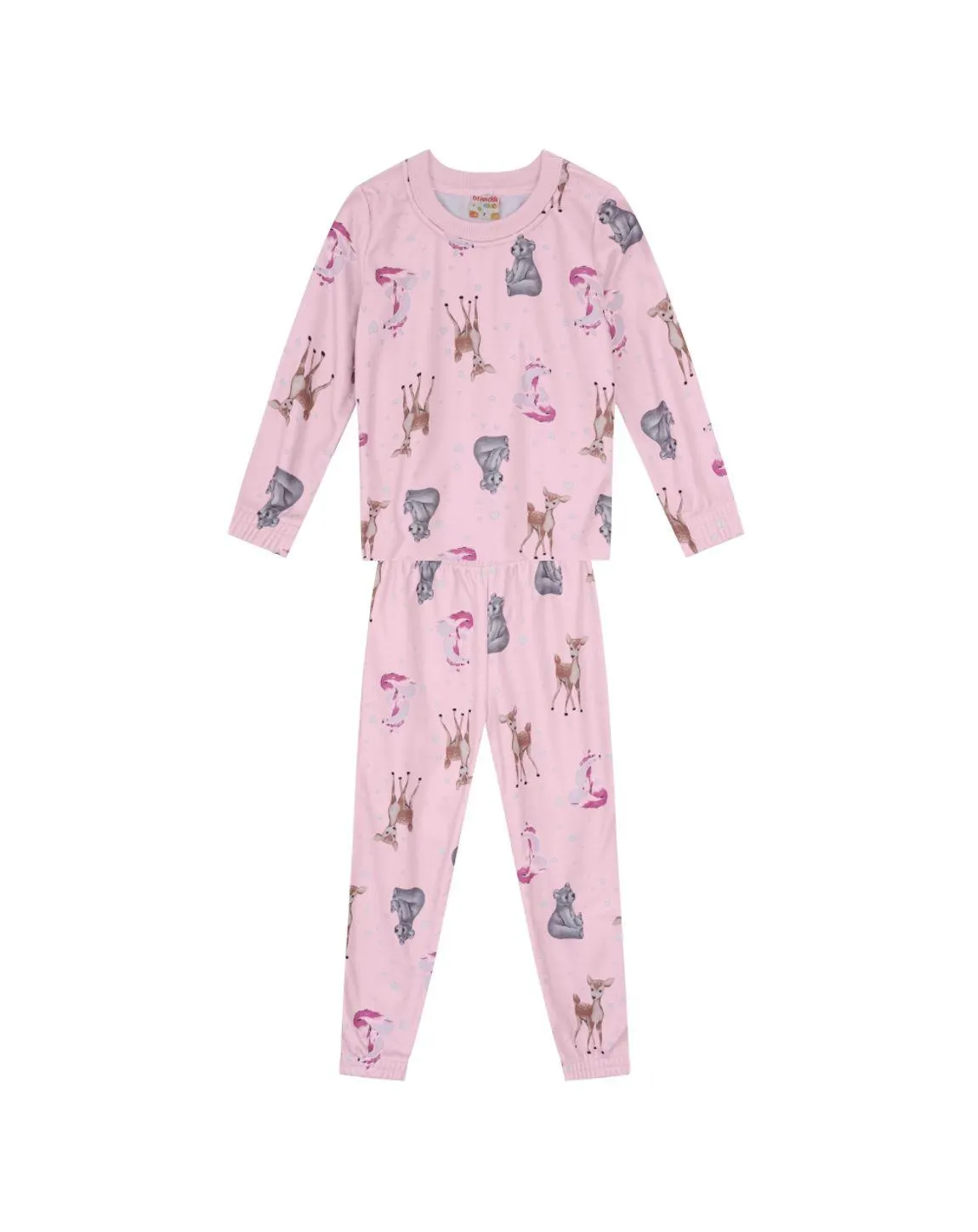 Pijama Infantil Menina Com Blusão E Jogger Brandili