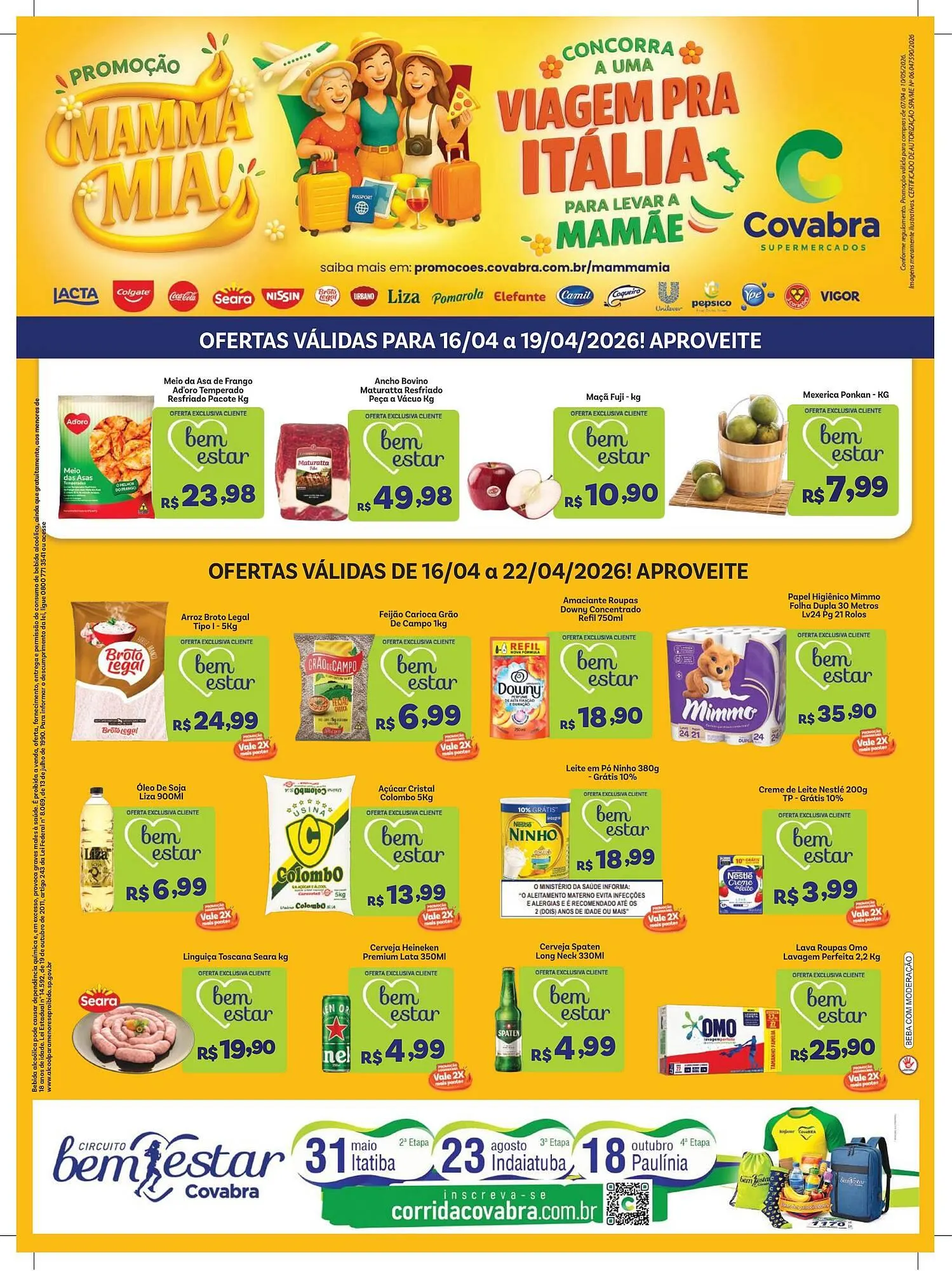 Encarte de Catálogo Covabra Supermercados 16 de abril até 22 de abril 2026 - Pagina 1