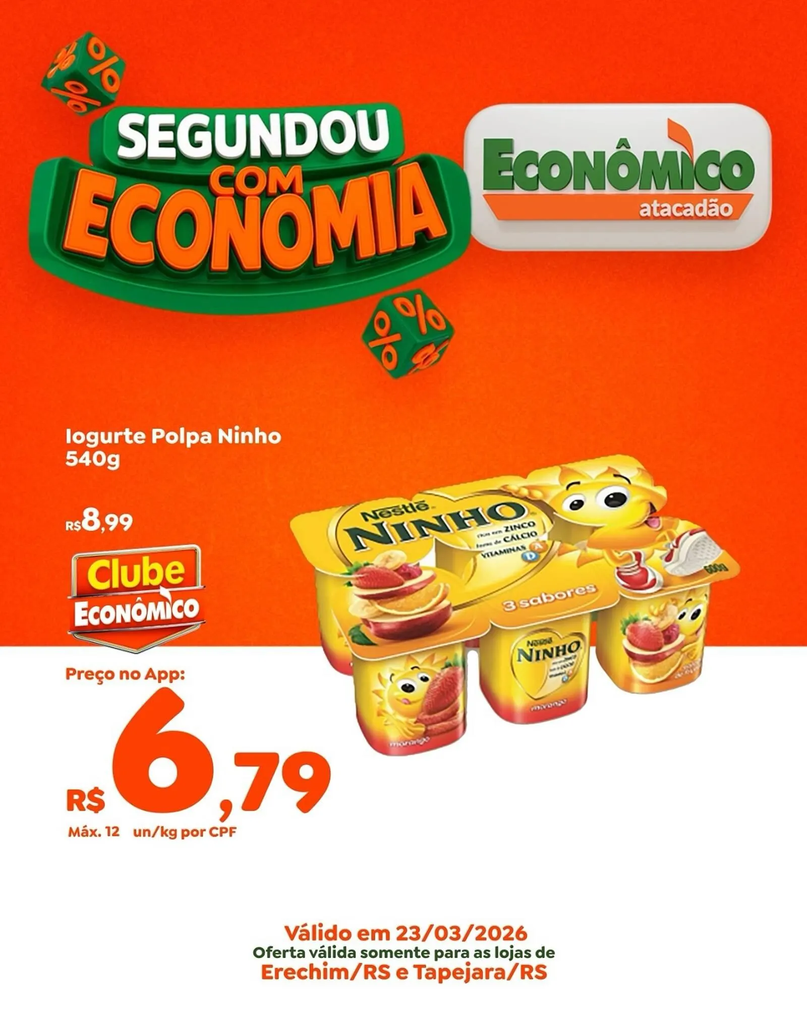 Encarte de Catálogo Econômico Atacadão 23 de março até 23 de março 2026 - Pagina 1