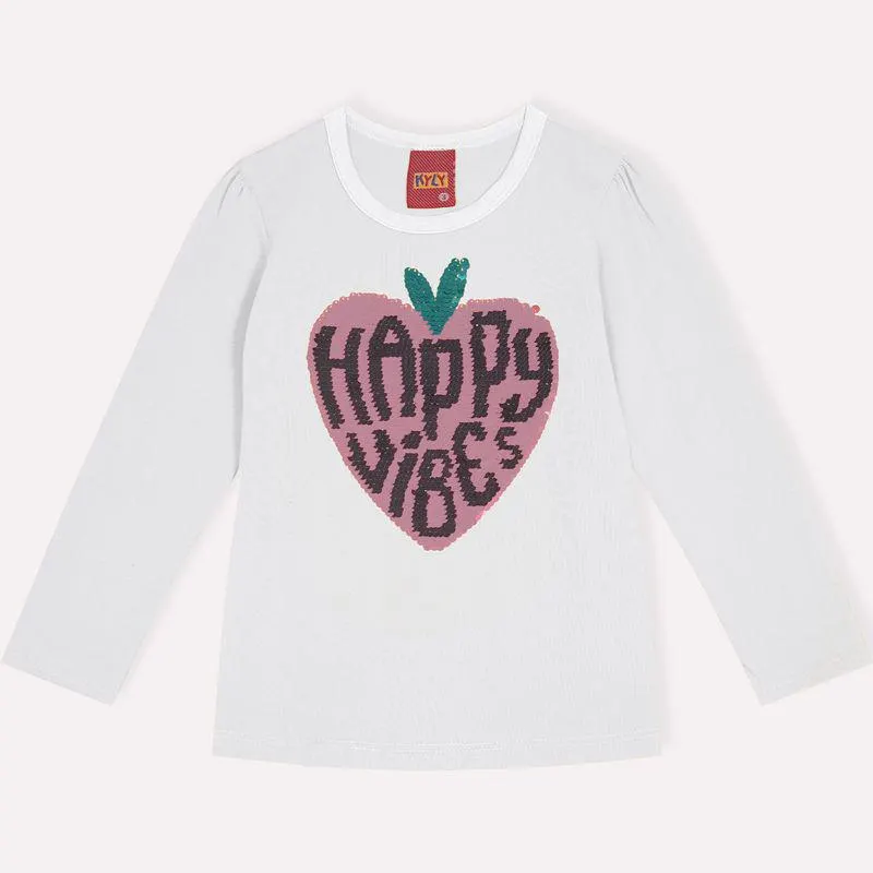 Blusa Infantil Menina Lantejoula Reversível Kyly