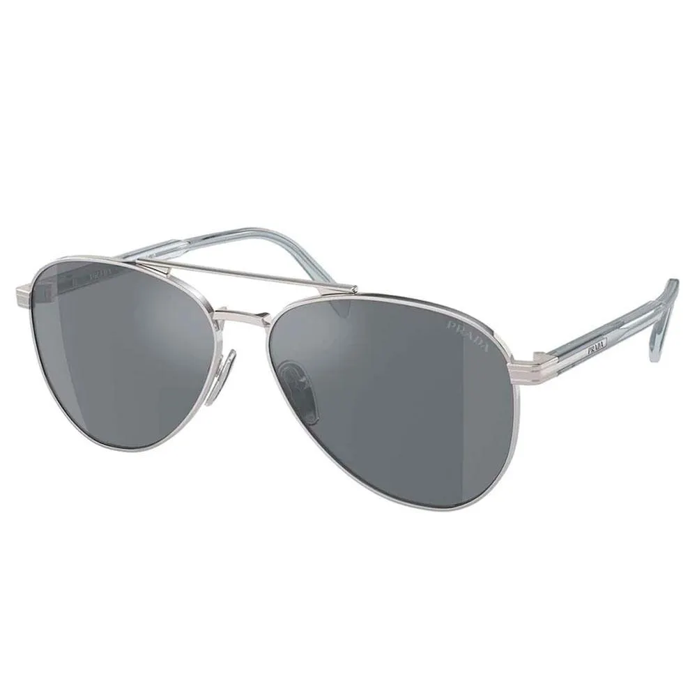 Óculos de Sol Masculino Prada Aviador PRA58S 1BC175 Cor Prata