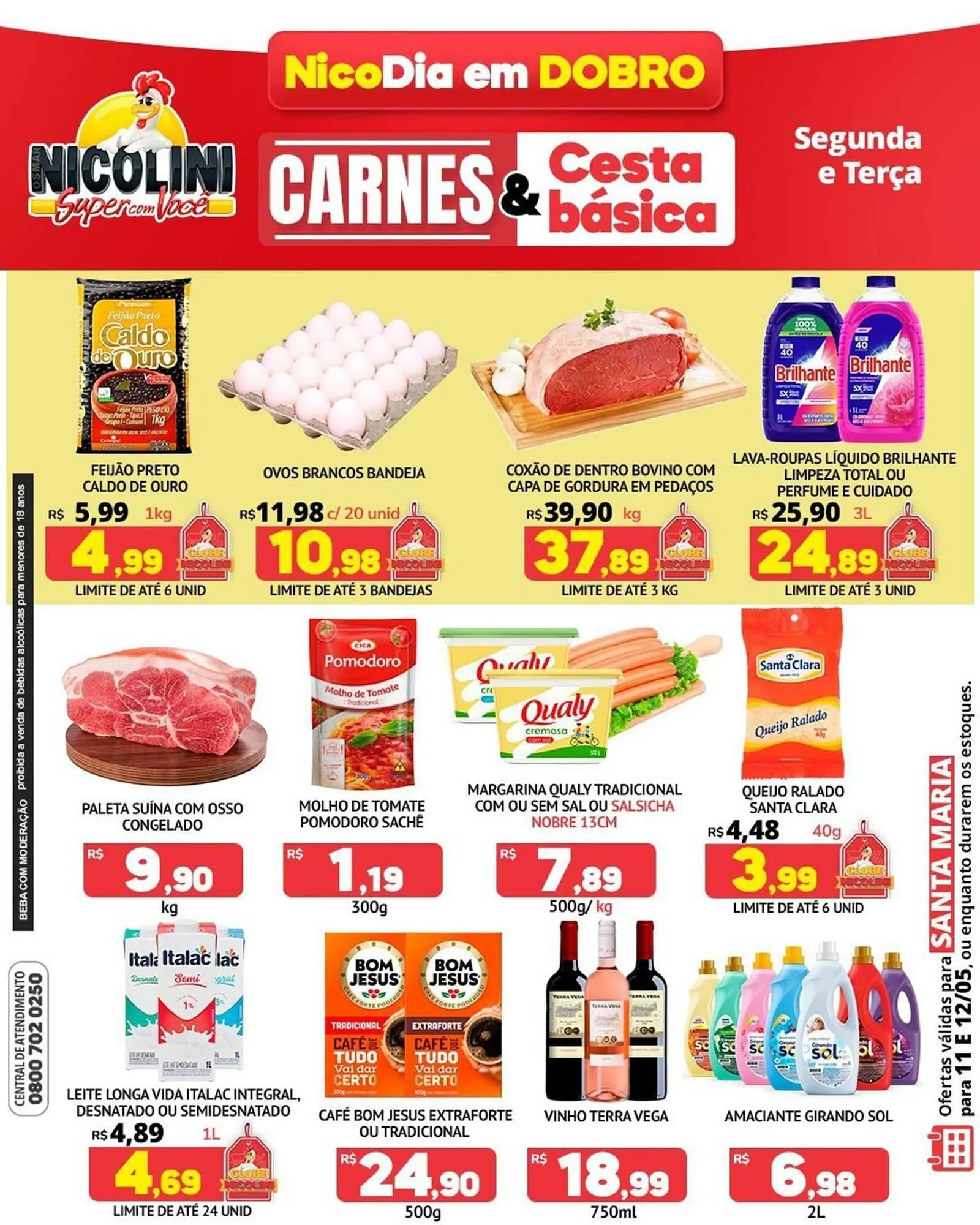 Encarte de Catálogo Super Nicolini 11 de maio até 12 de maio 2026 - Pagina 1