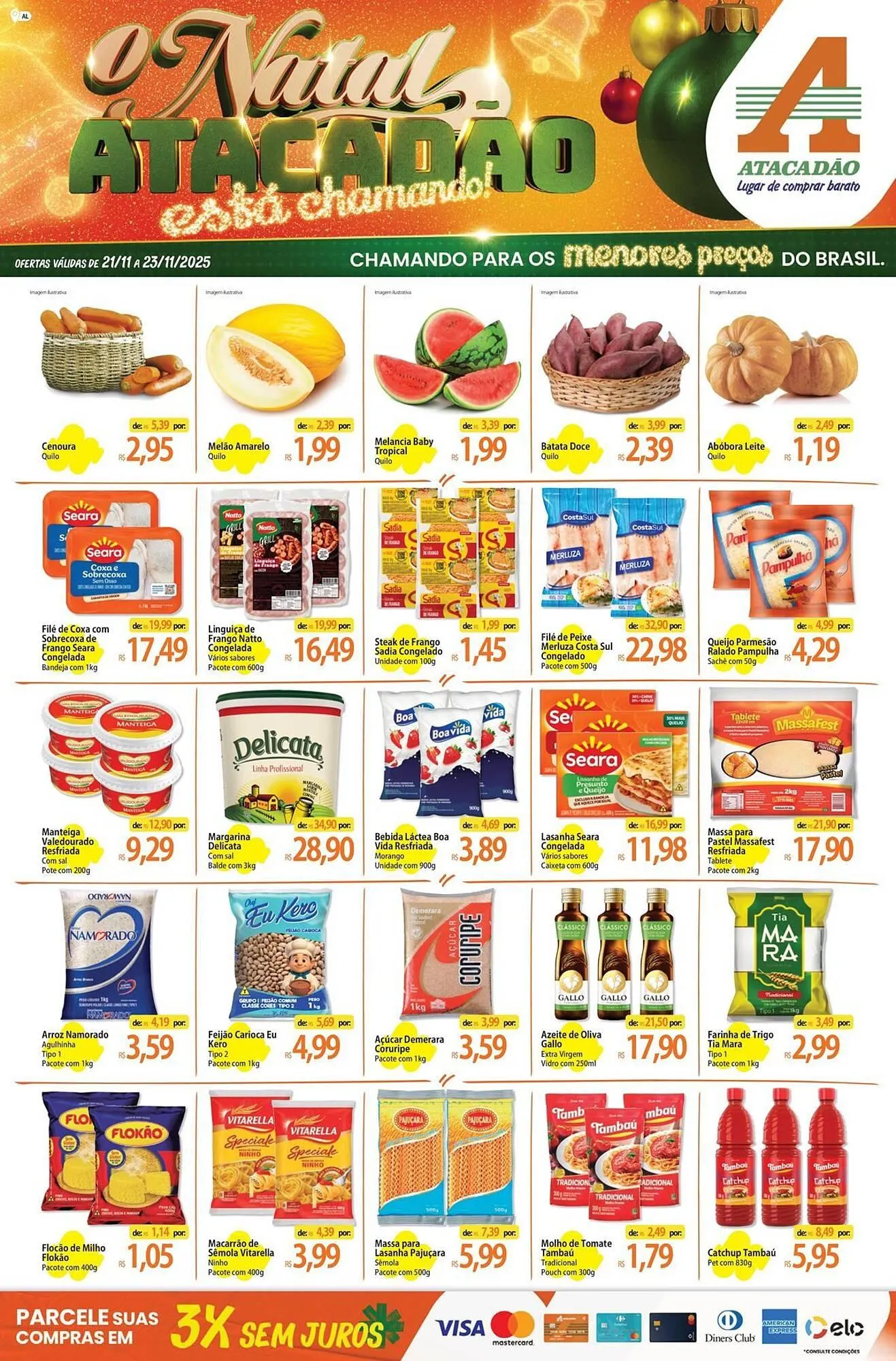 Encarte de Folheto Atacadão 21 de novembro até 23 de novembro 2025 - Pagina 1