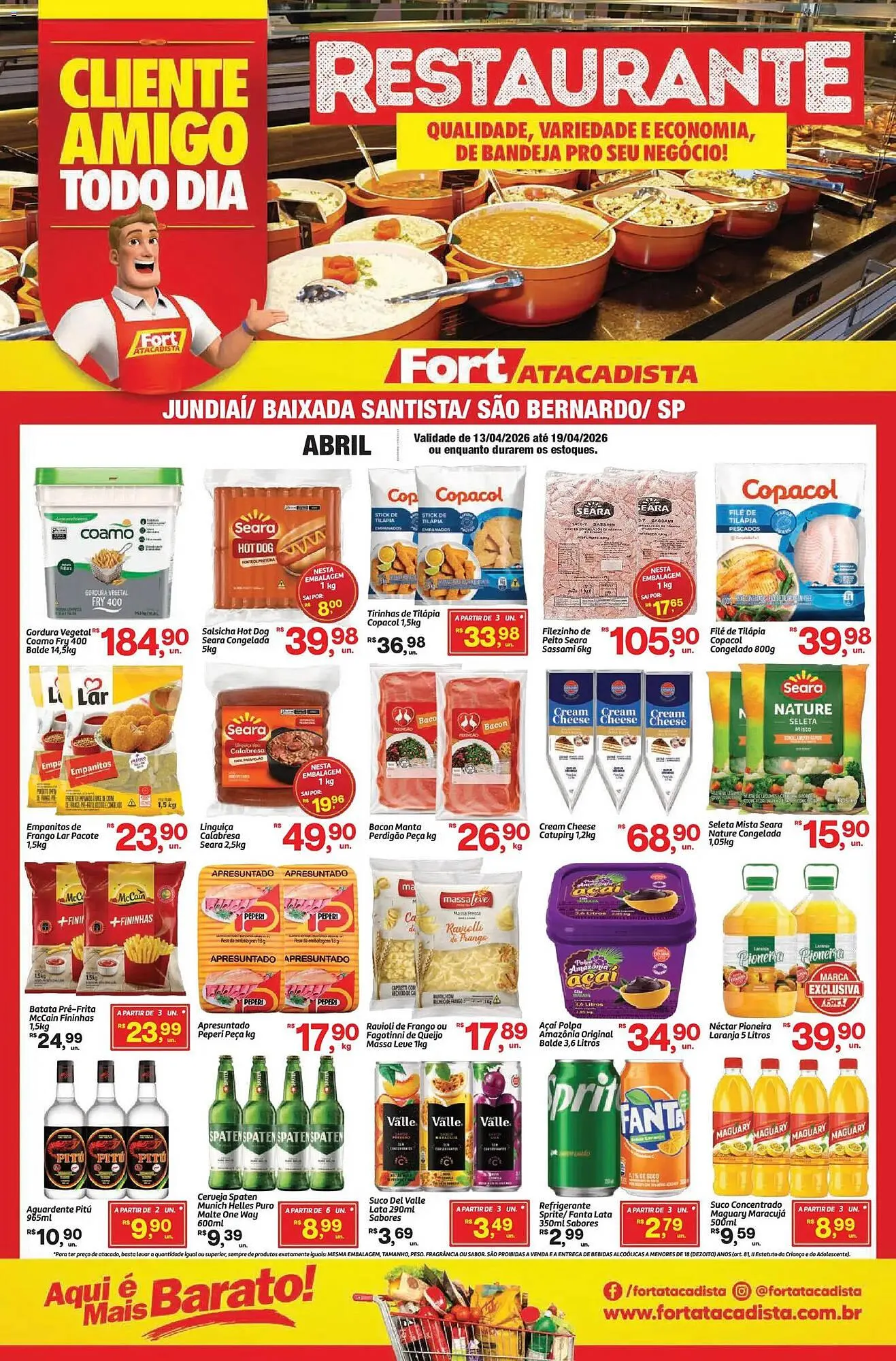 Encarte de Tabloide Fort Atacadista 13 de abril até 19 de abril 2026 - Pagina 1