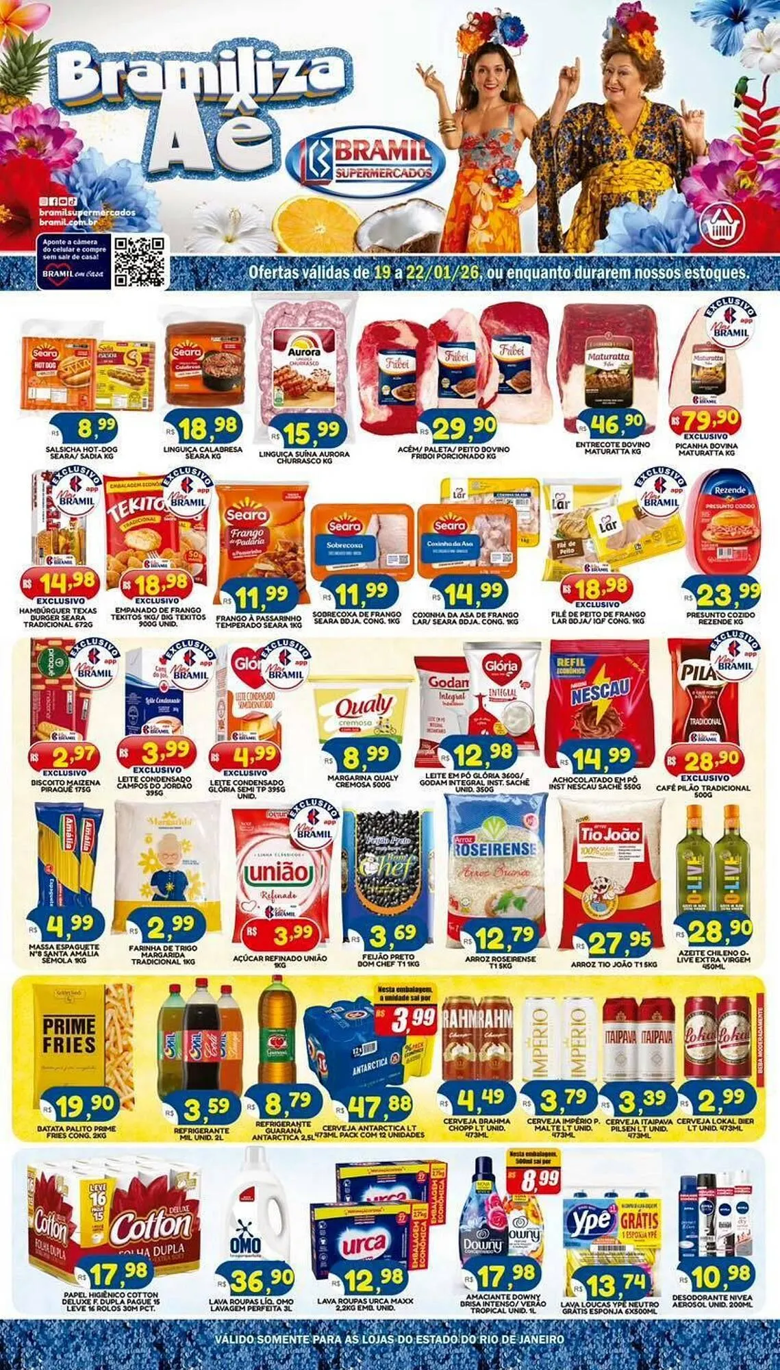 Encarte de Encarte Bramil Supermercados 19 de janeiro até 22 de janeiro 2026 - Pagina 1