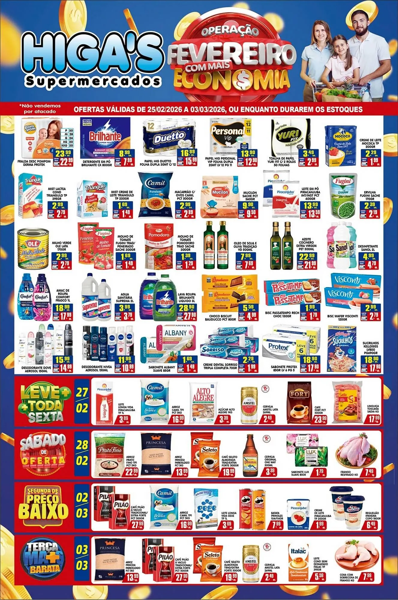 Encarte de Folheto Higa's Supermercado 25 de fevereiro até 3 de março 2026 - Pagina 1