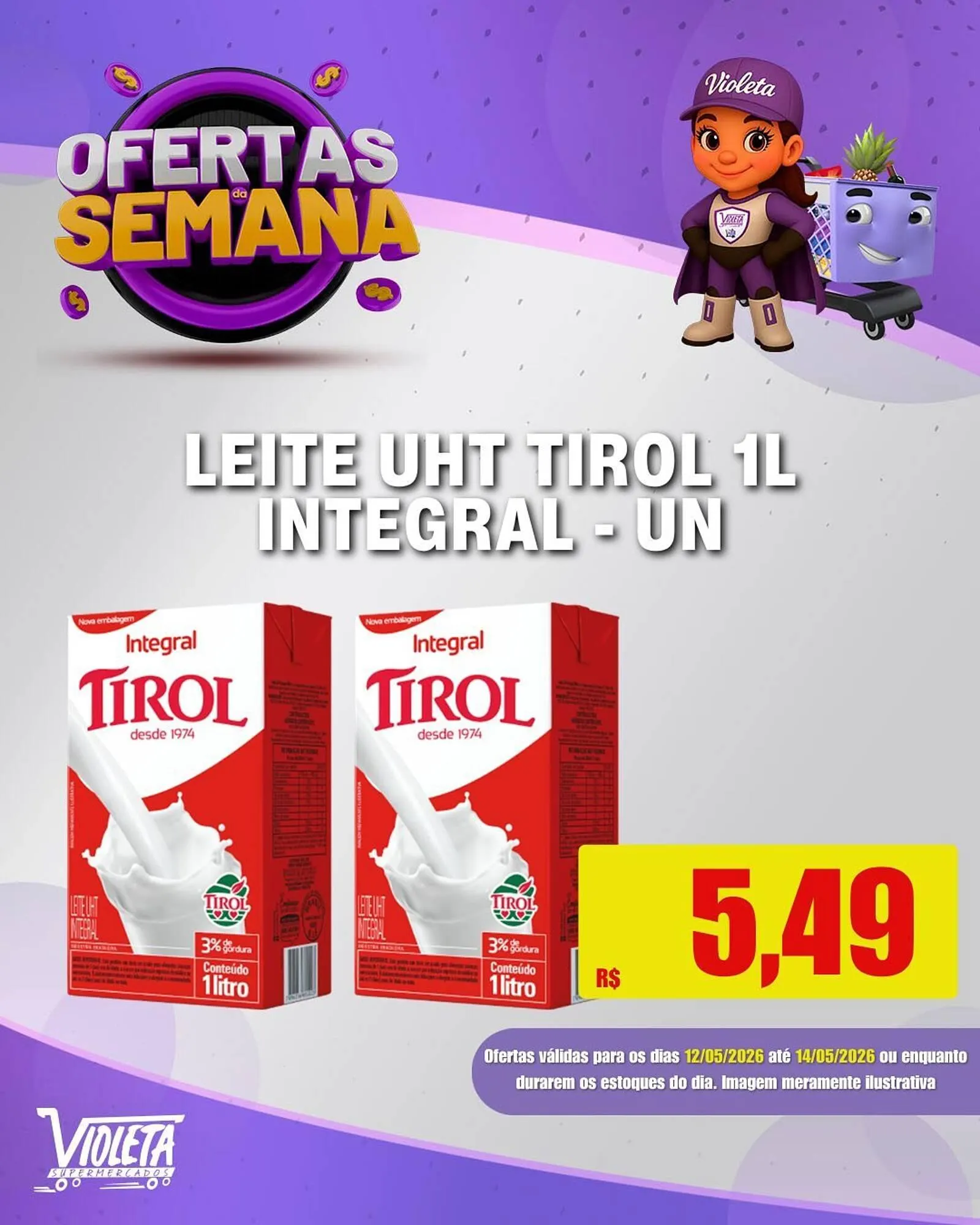 Encarte de Catálogo Violeta Supermercados 12 de maio até 14 de maio 2026 - Pagina 1