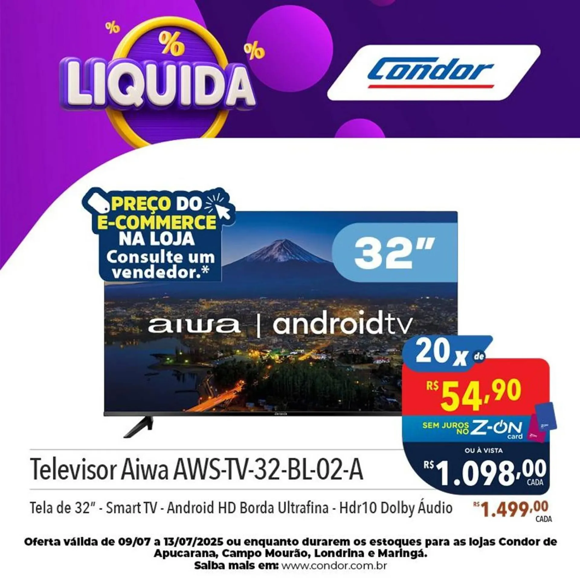 Encarte de Catálogo Supermercados Condor 9 de julho até 13 de julho 2025 - Pagina 2