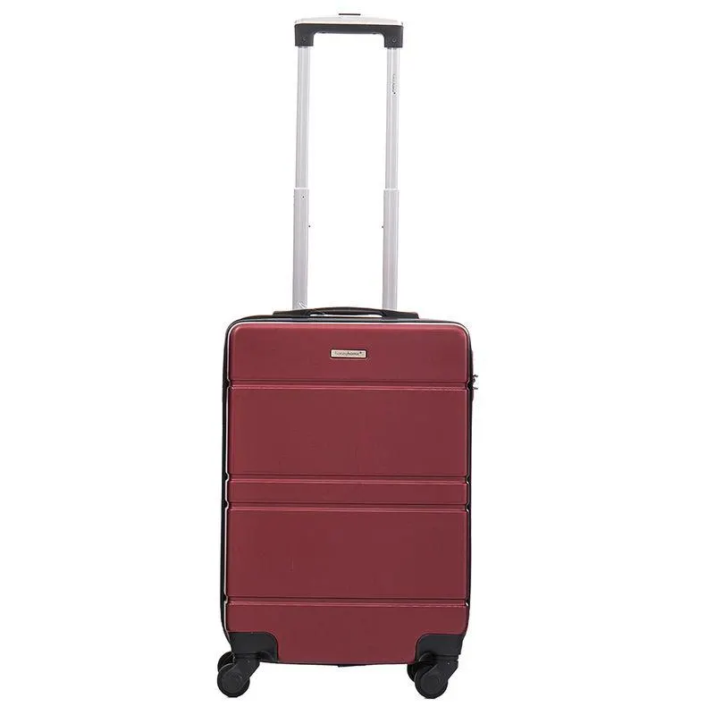 Mala Viagem Bordo Focco 20" Rodinhas 360º 10kg Alça Telescópica Abs Bordô LM1279 - honeyhome